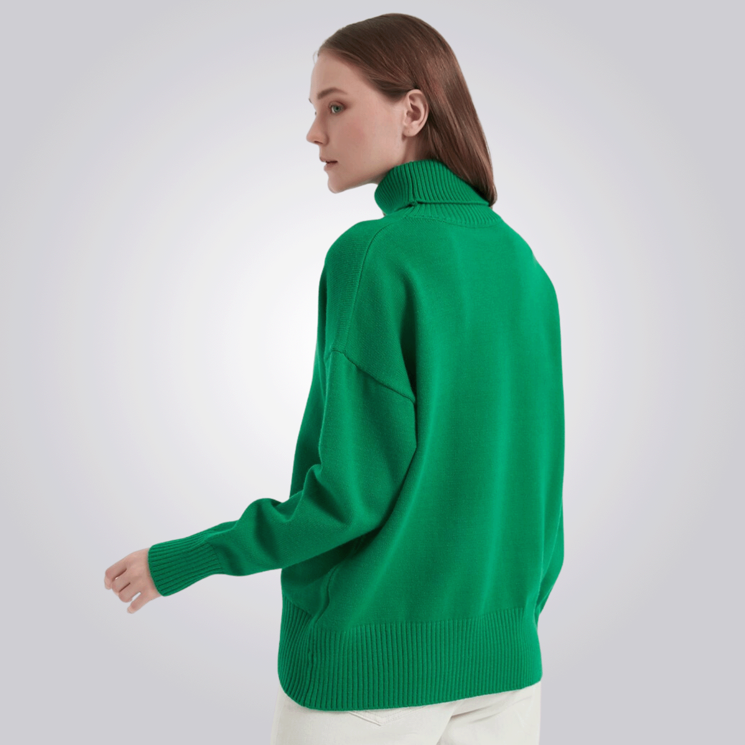 camiseta cordilheira gola alta feminina verde