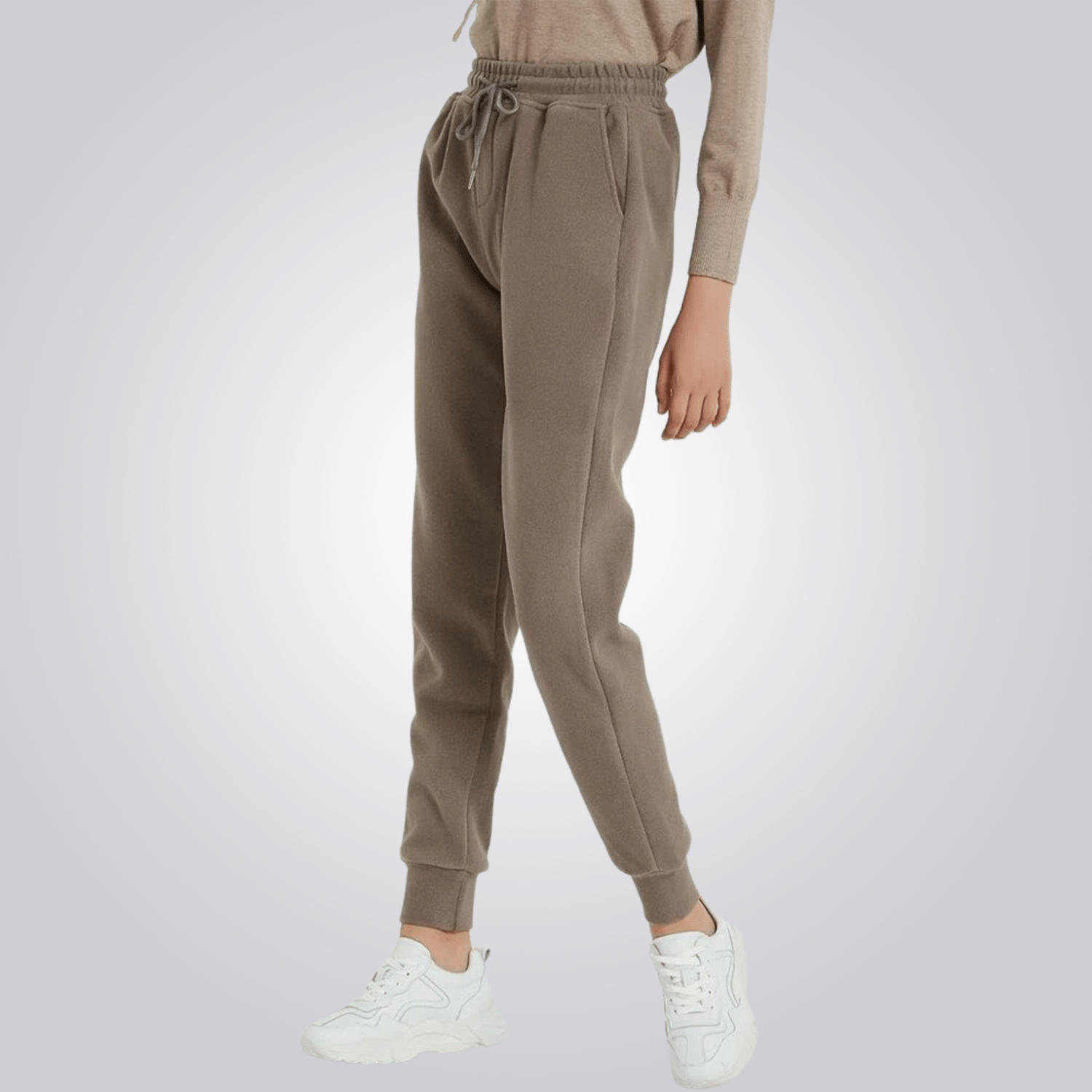 calça de moletom cordilheira marrom feminina