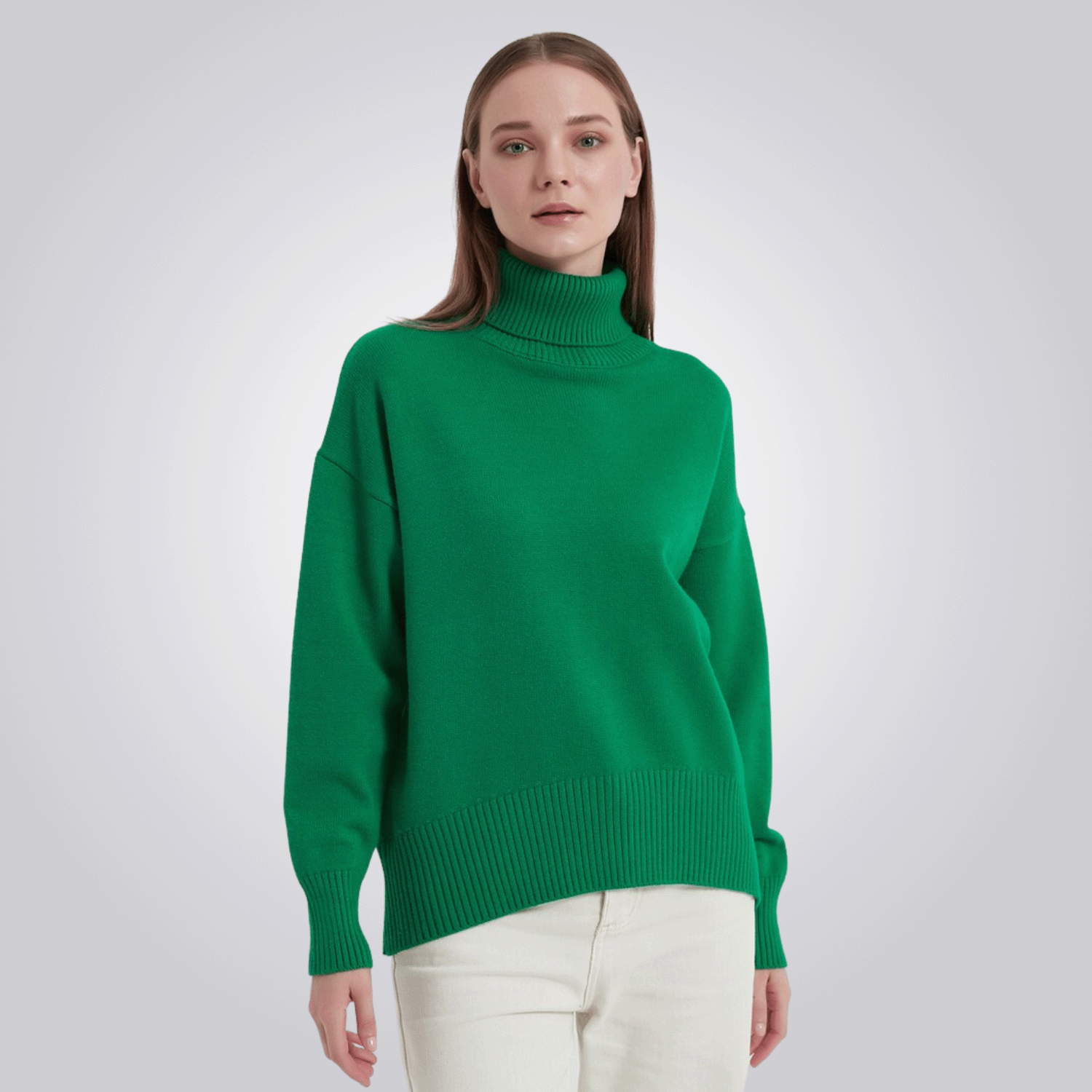 camiseta cordilheira gola alta feminina verde