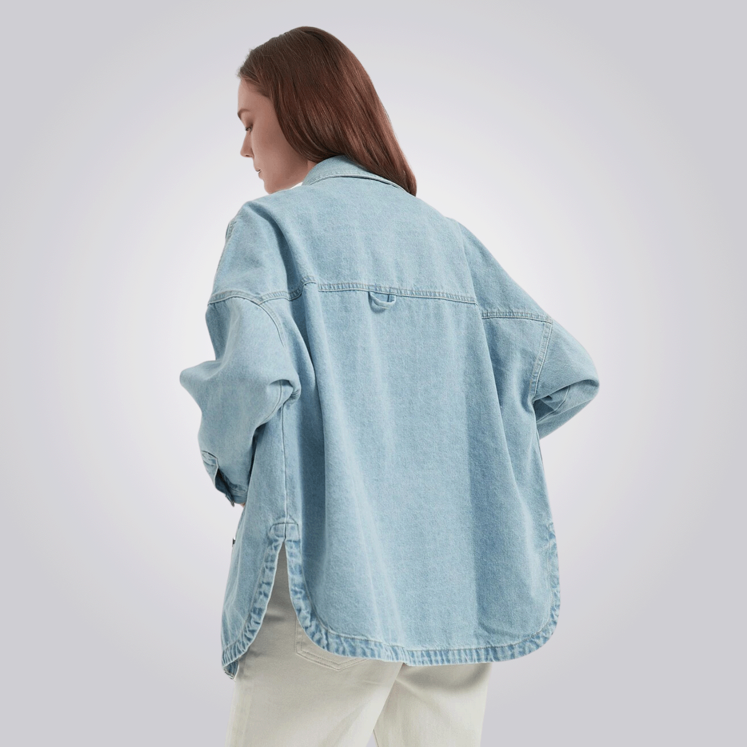 camisa cordilheira long jeans feminina