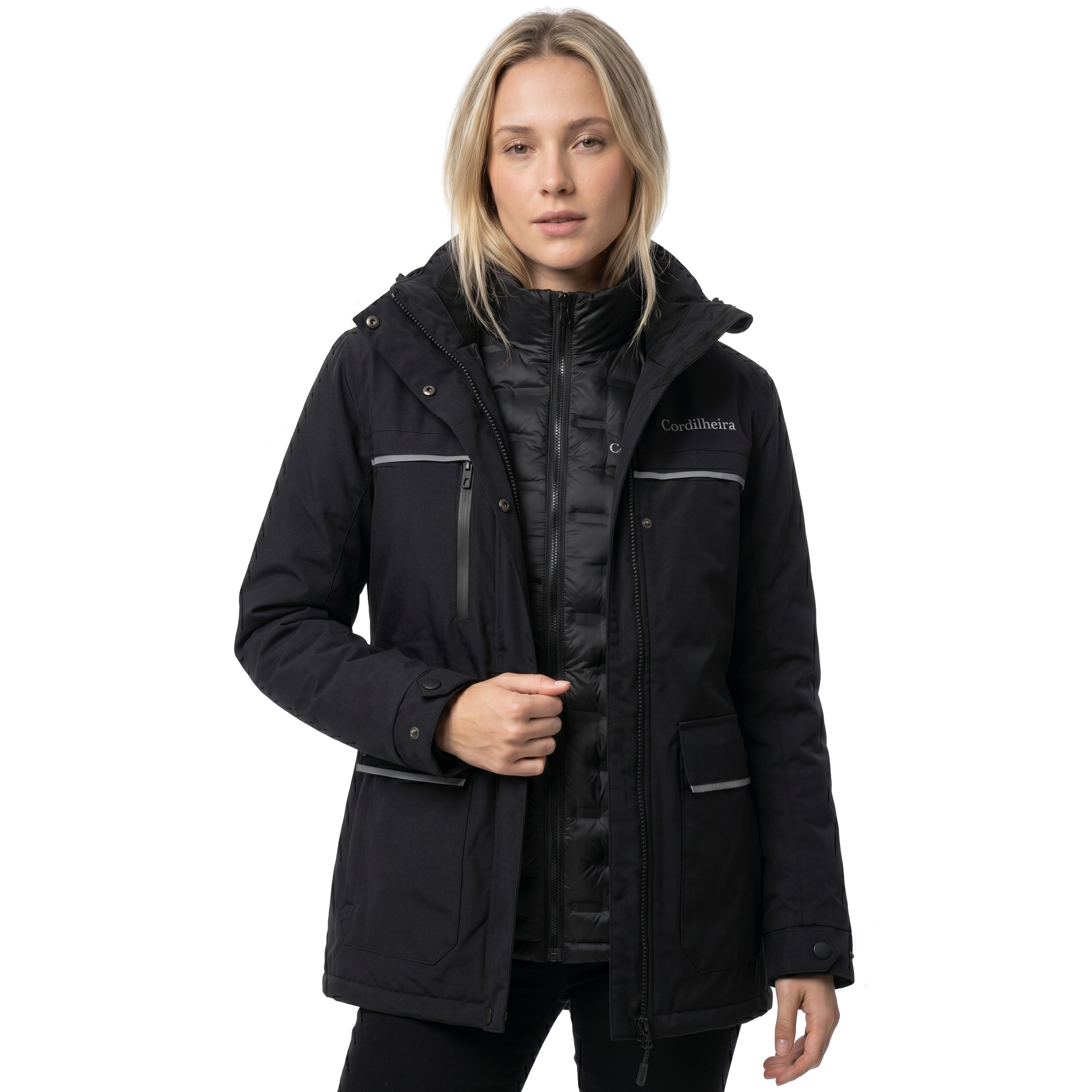 JAQUETA PUFFER 3 EM 1 CORDILHEIRA HYBRID FEMININA