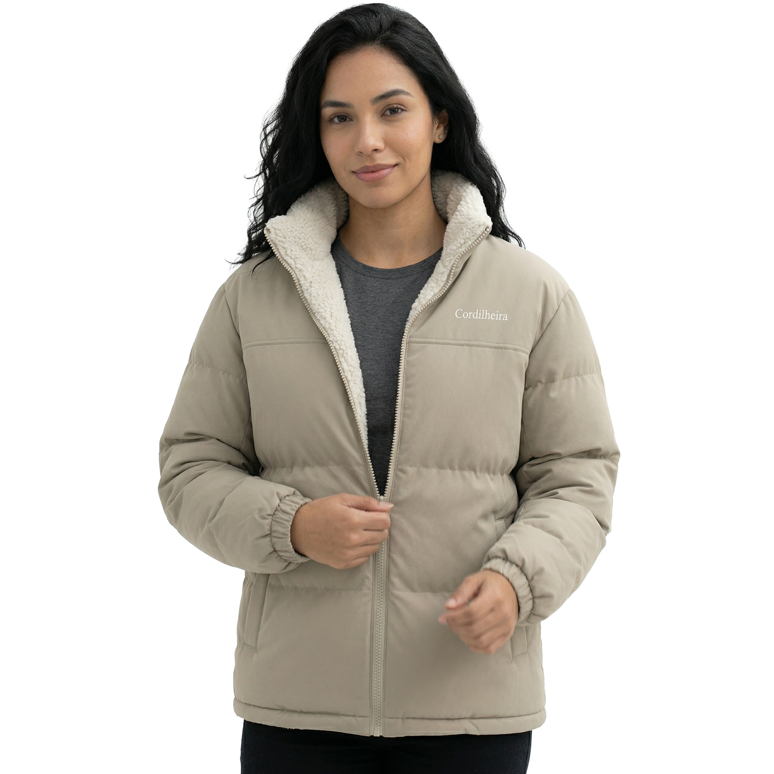 JAQUETA PUFFER FROSTLAYER DUPLA FACE FEMININA
