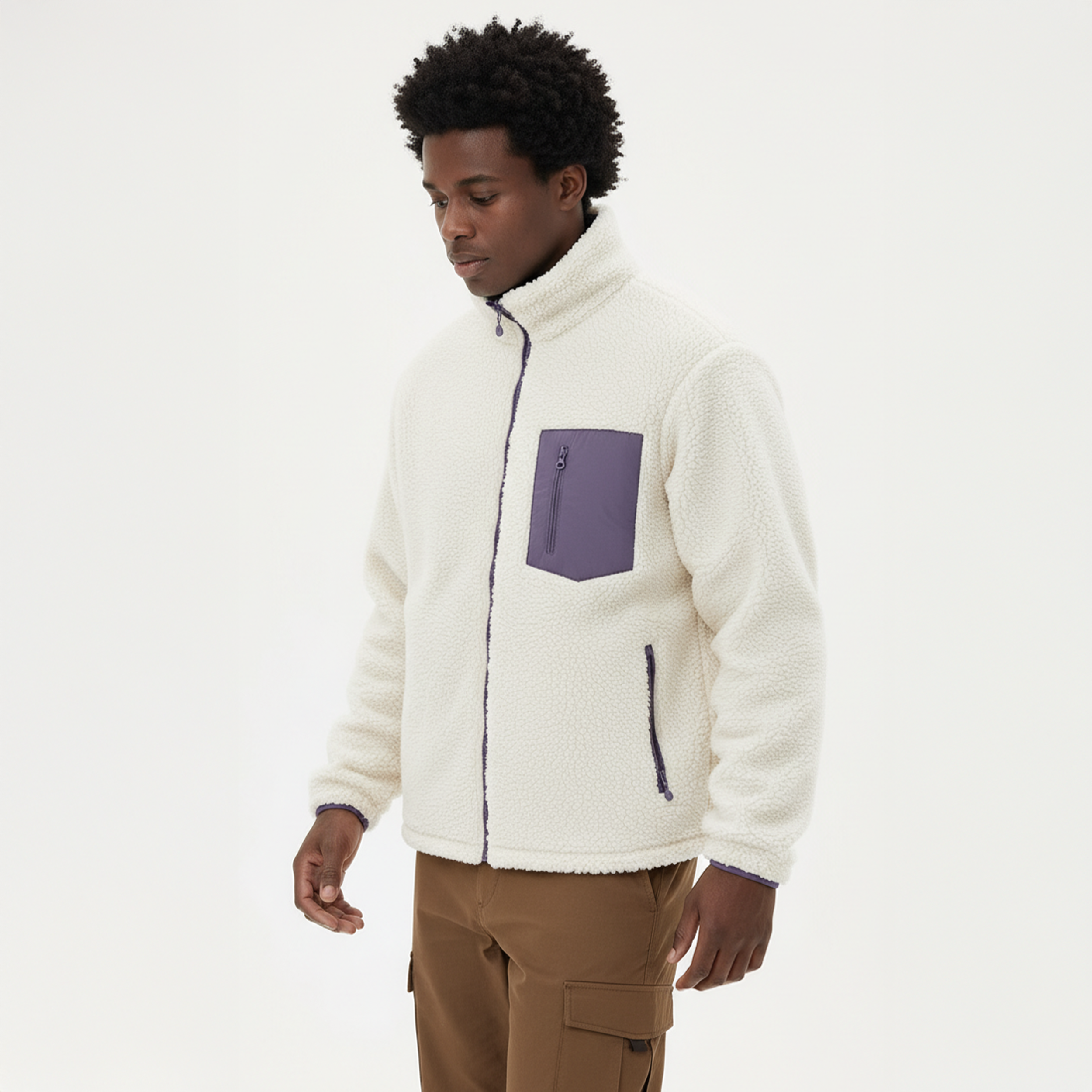 JAQUETA FLEECE PUFFER DUPLA FACE MASCULINA