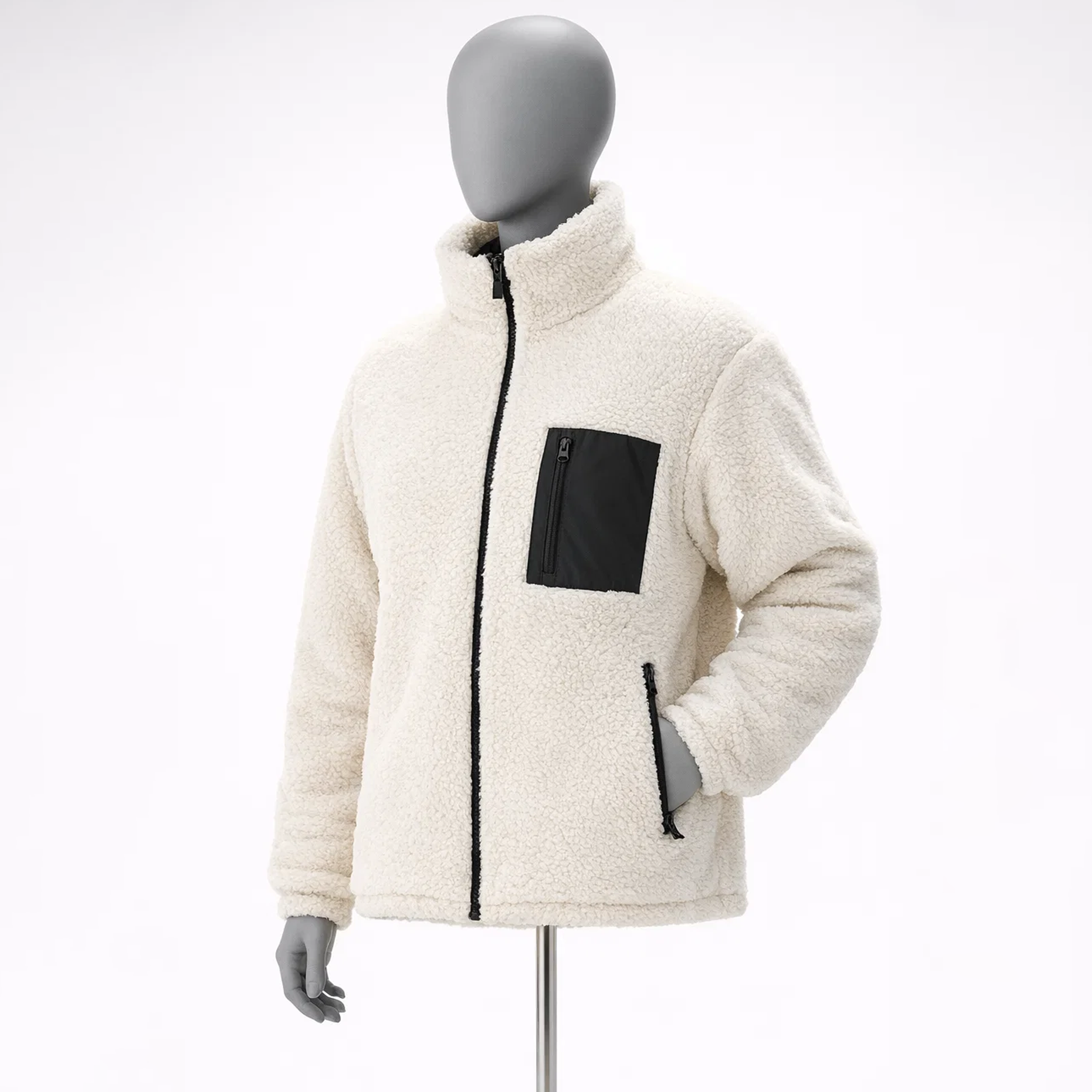 JAQUETA FLEECE PUFFER DUPLA FACE MASCULINA