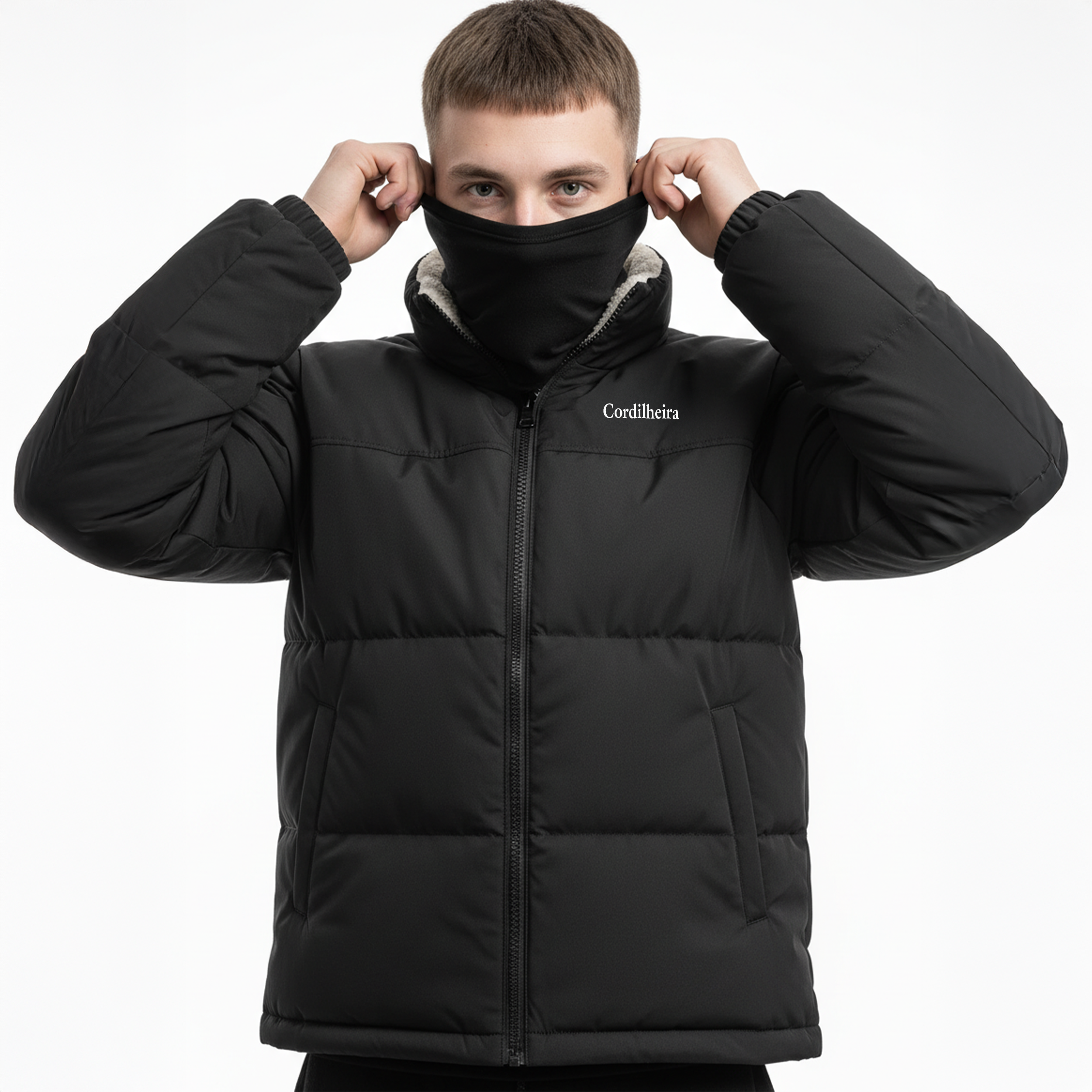 JAQUETA FLEECE PUFFER DUPLA FACE MASCULINA