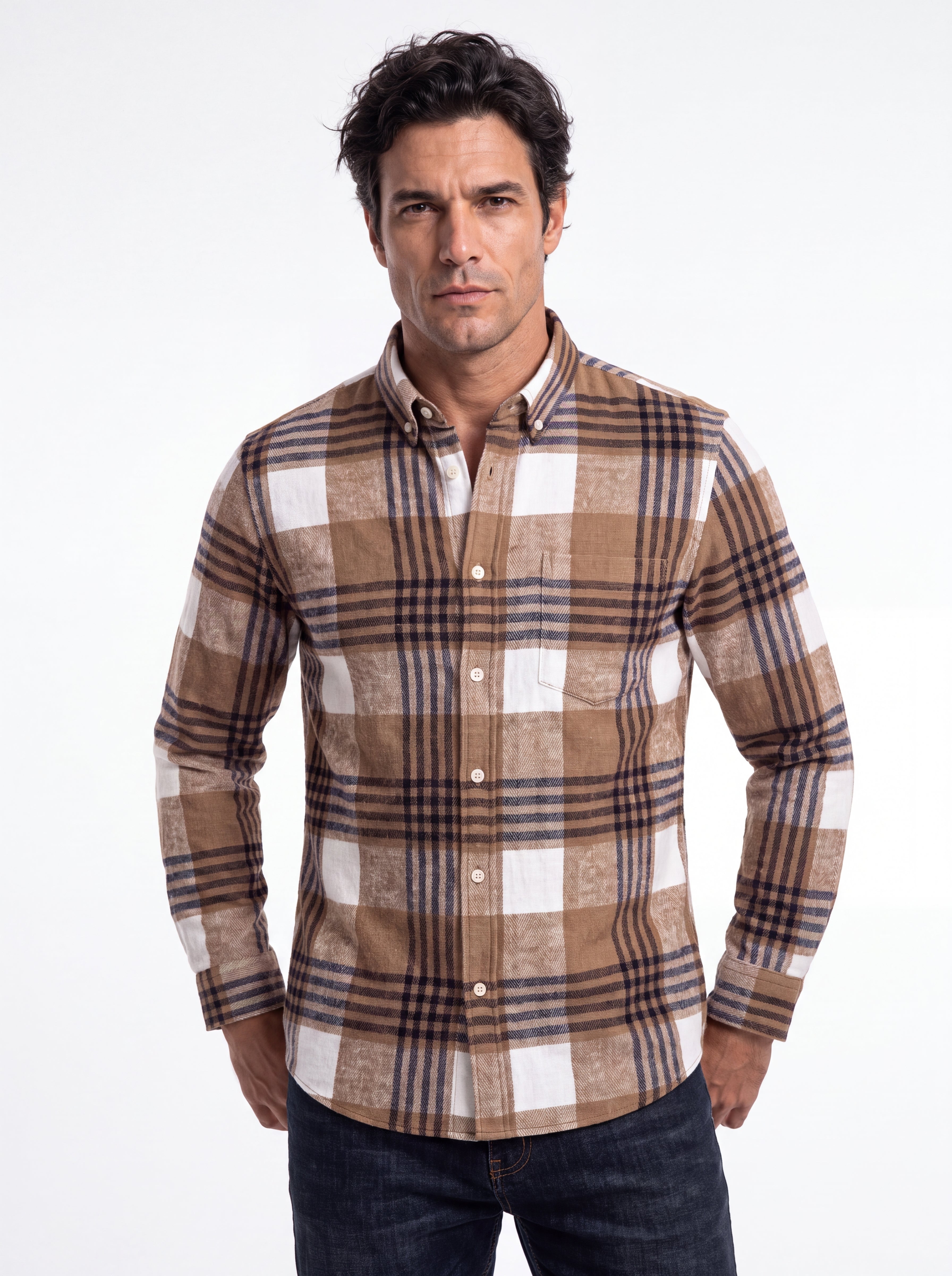 CAMISA CORDILHEIRA WOODSMAN ALGODÃO DUPLO ESCOVADO