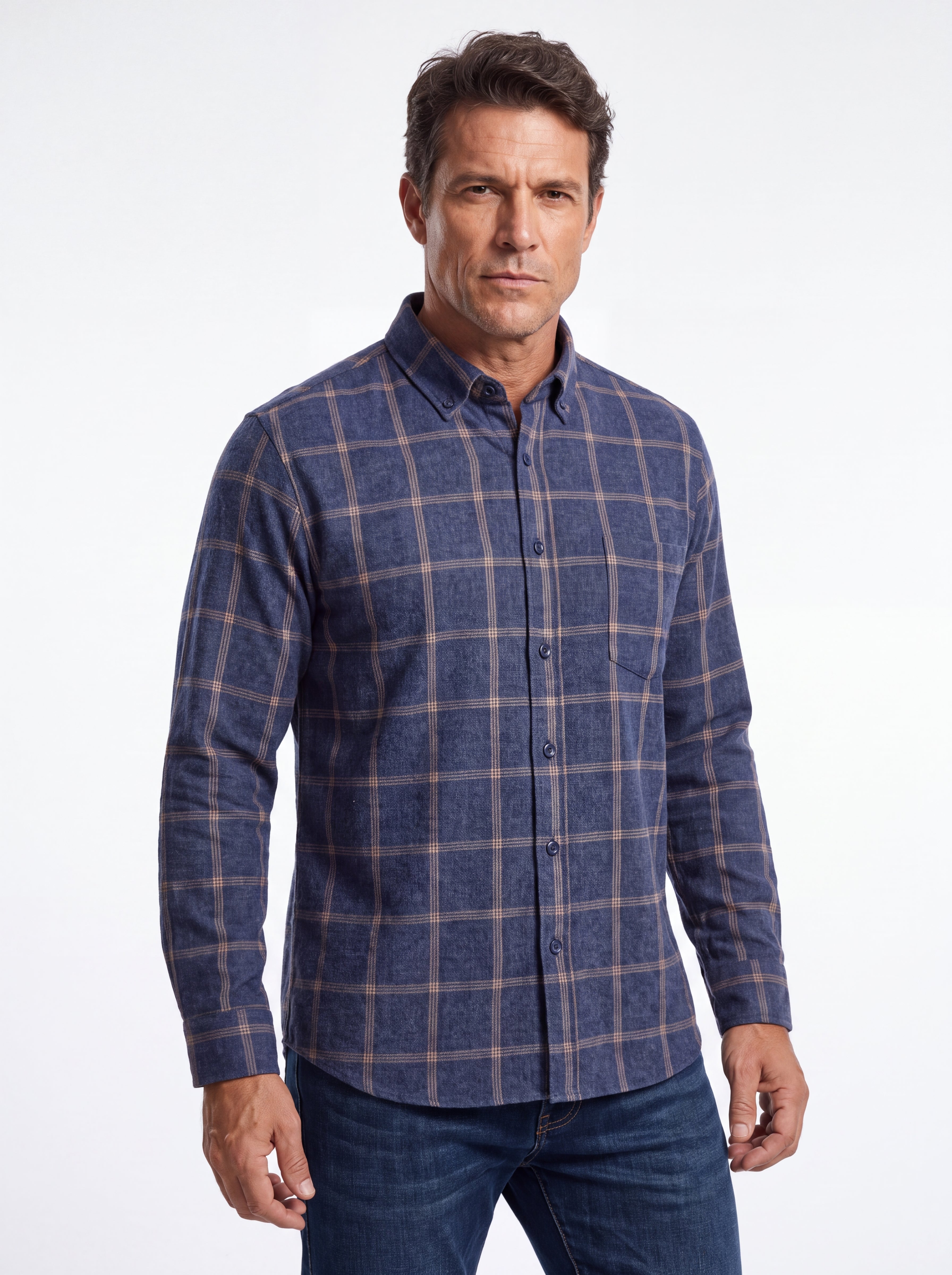 CAMISA CORDILHEIRA WOODSMAN ALGODÃO DUPLO ESCOVADO