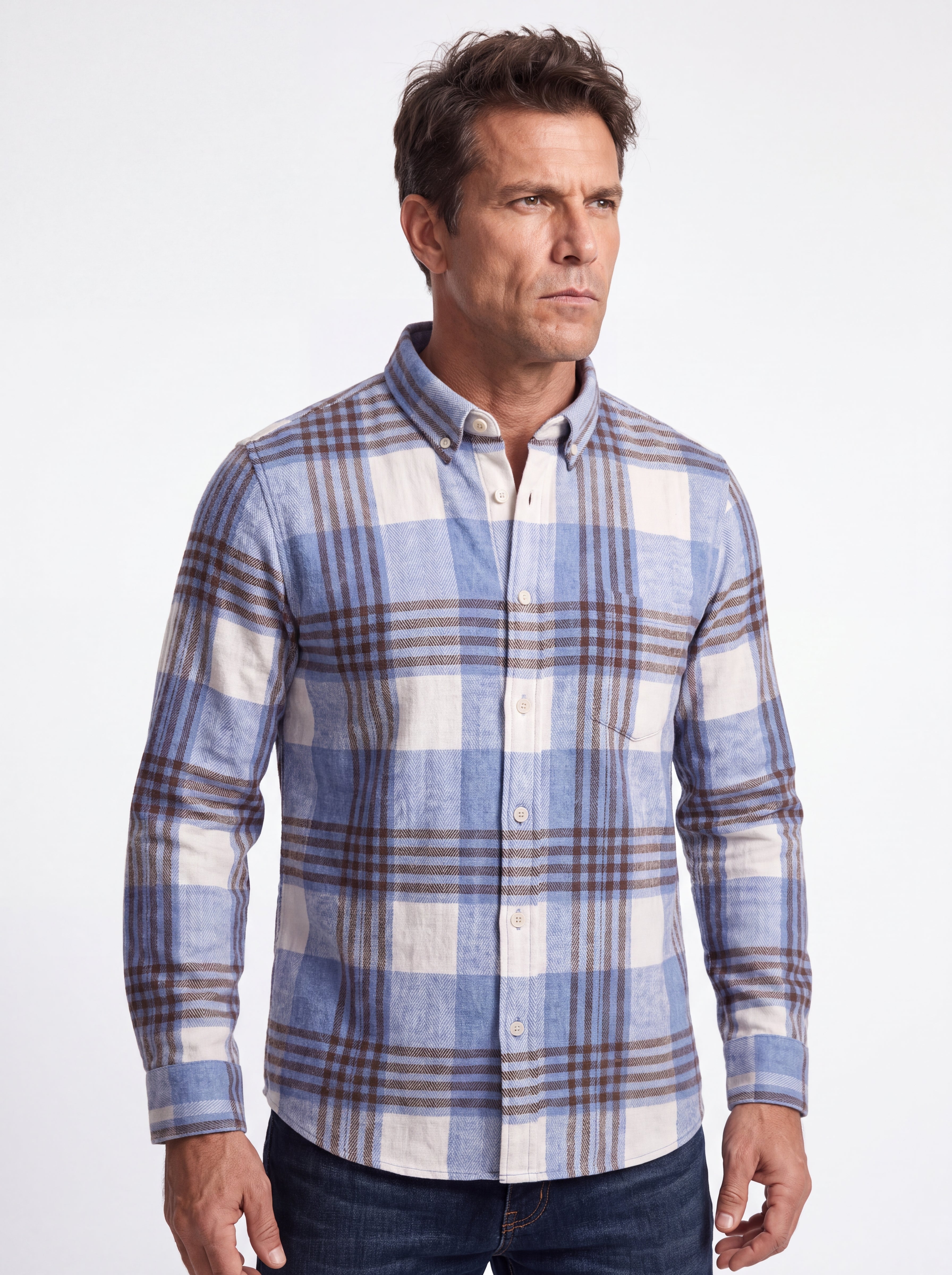 CAMISA CORDILHEIRA WOODSMAN ALGODÃO DUPLO ESCOVADO
