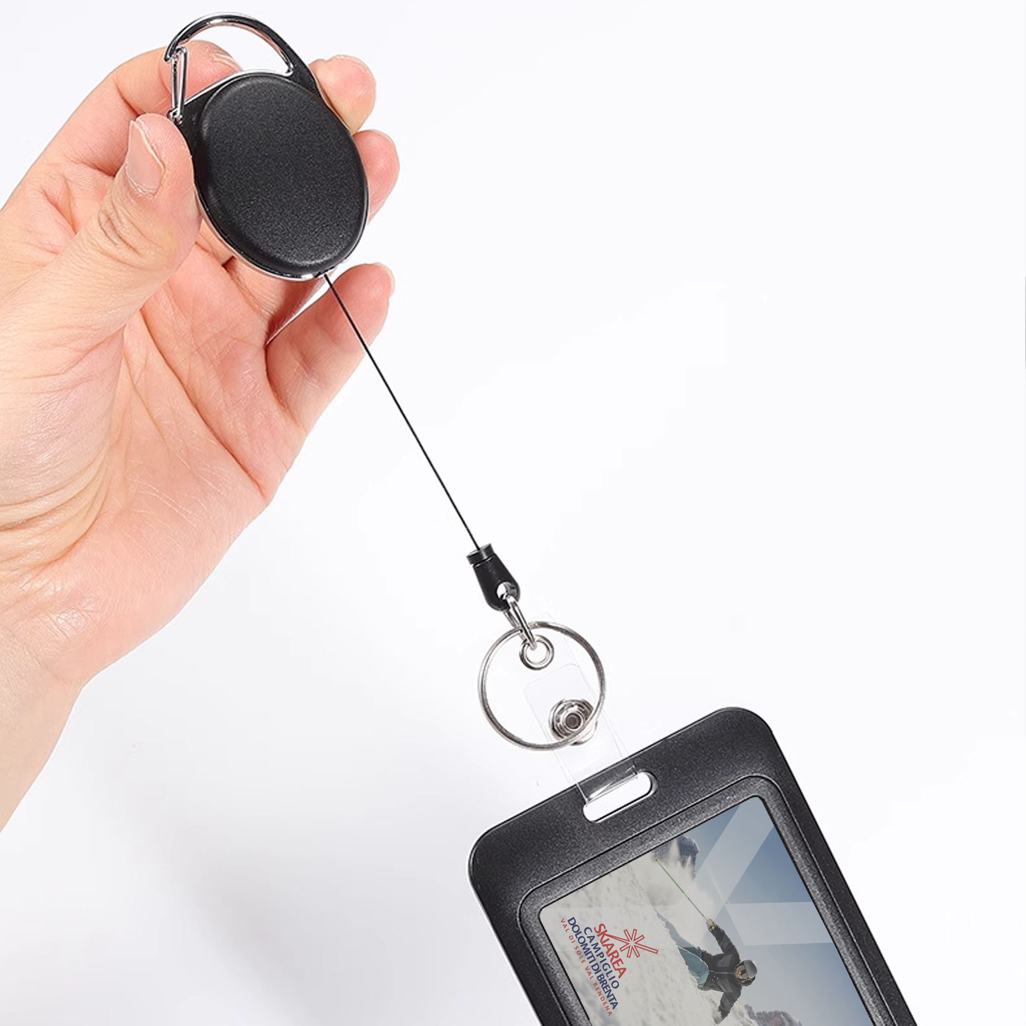 PORTA PASS DE SKI CORDILHEIRA C/ CLIP RETRÁTIL