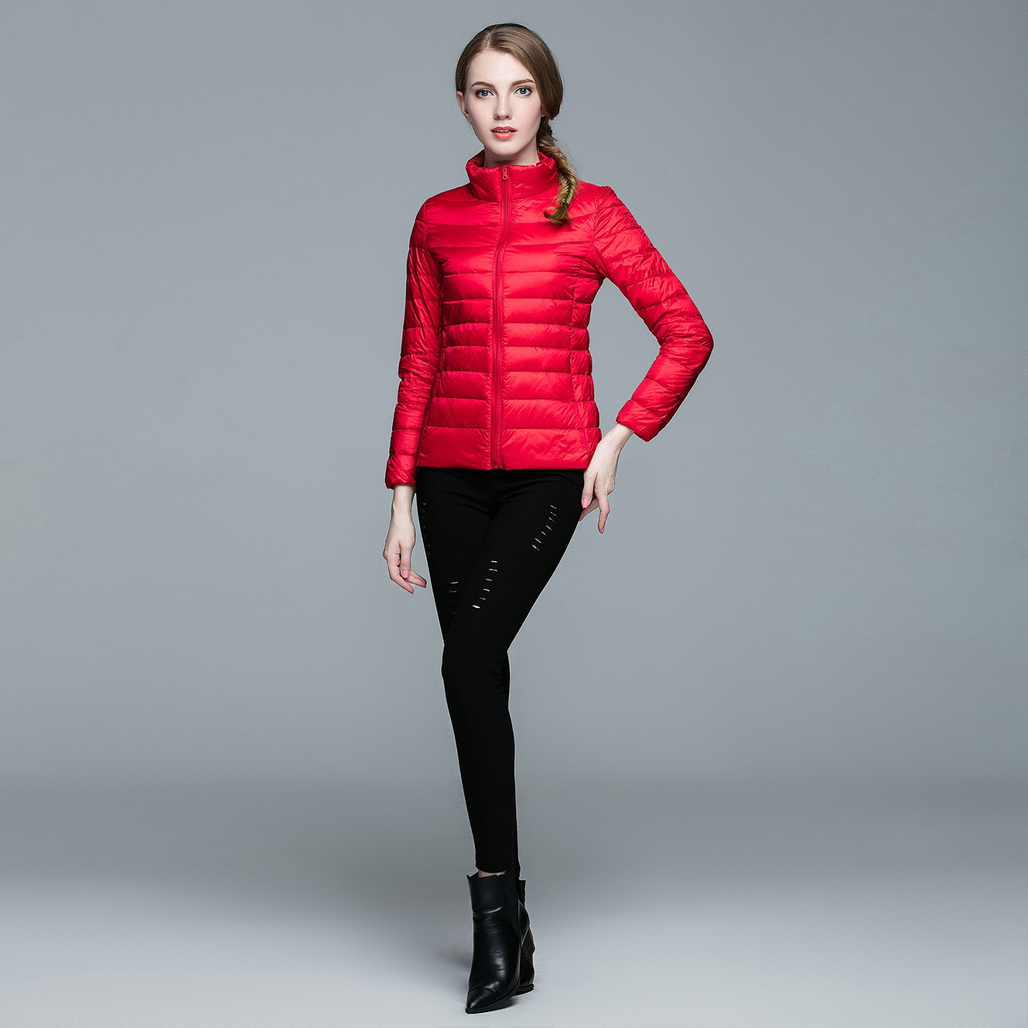 Jaqueta cordilheira ultraleve puffer feminina