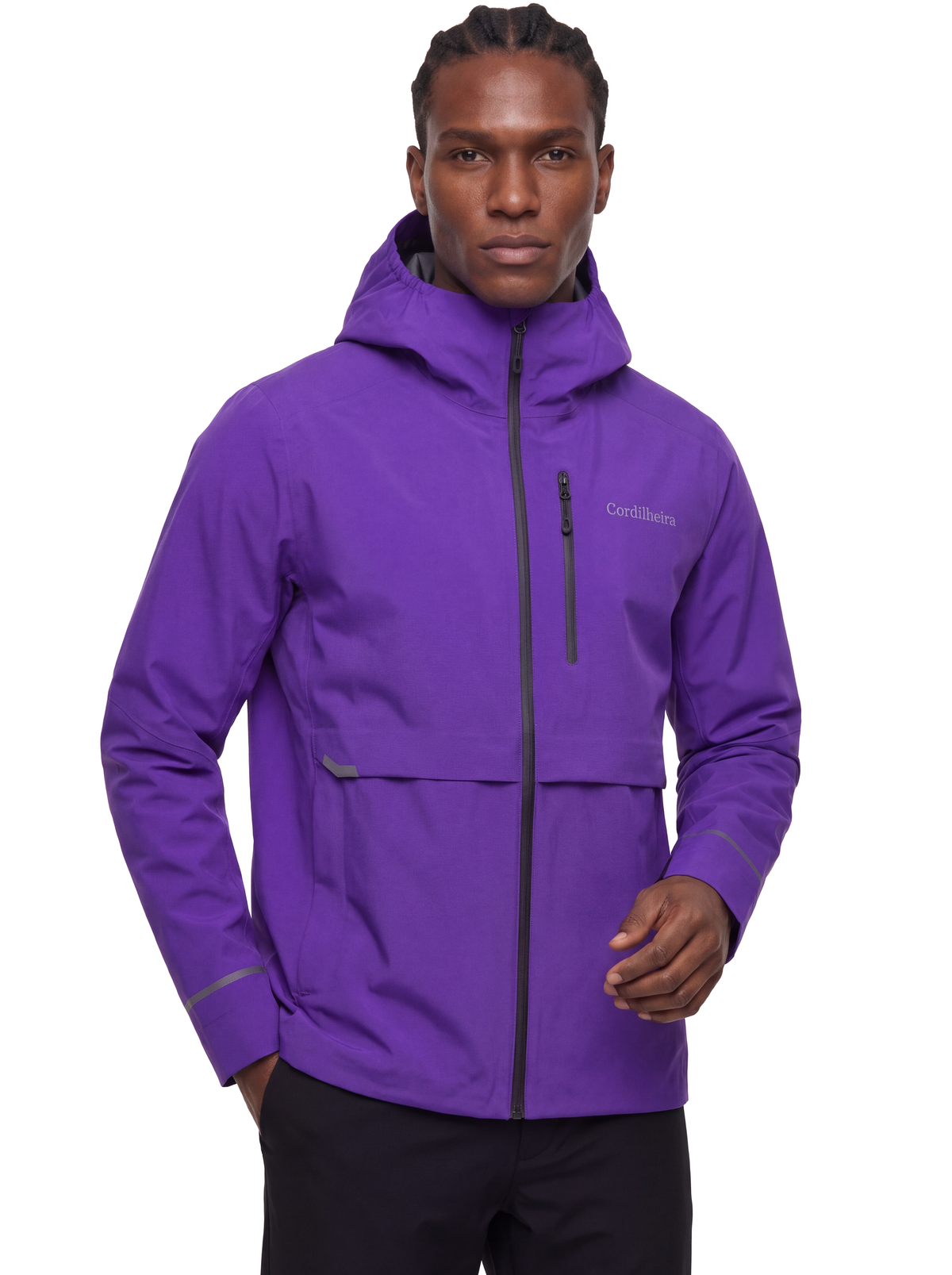 Capa da Jaqueta Anorak Cordilheira Defletor Masculina, Roupa da Marca Cordilheira com Boa resistência, qualidade e proteção impermeável Confiável para trekking e atividades outdoor.