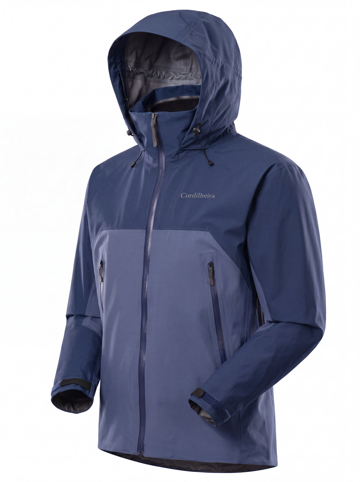Detalhe do tecido da Jaqueta Anorak Cordilheira Heavy Storm Masculina, Roupa da Marca Cordilheira com Boa resistência e proteção impermeável Confiável para frio, neve e trekking.