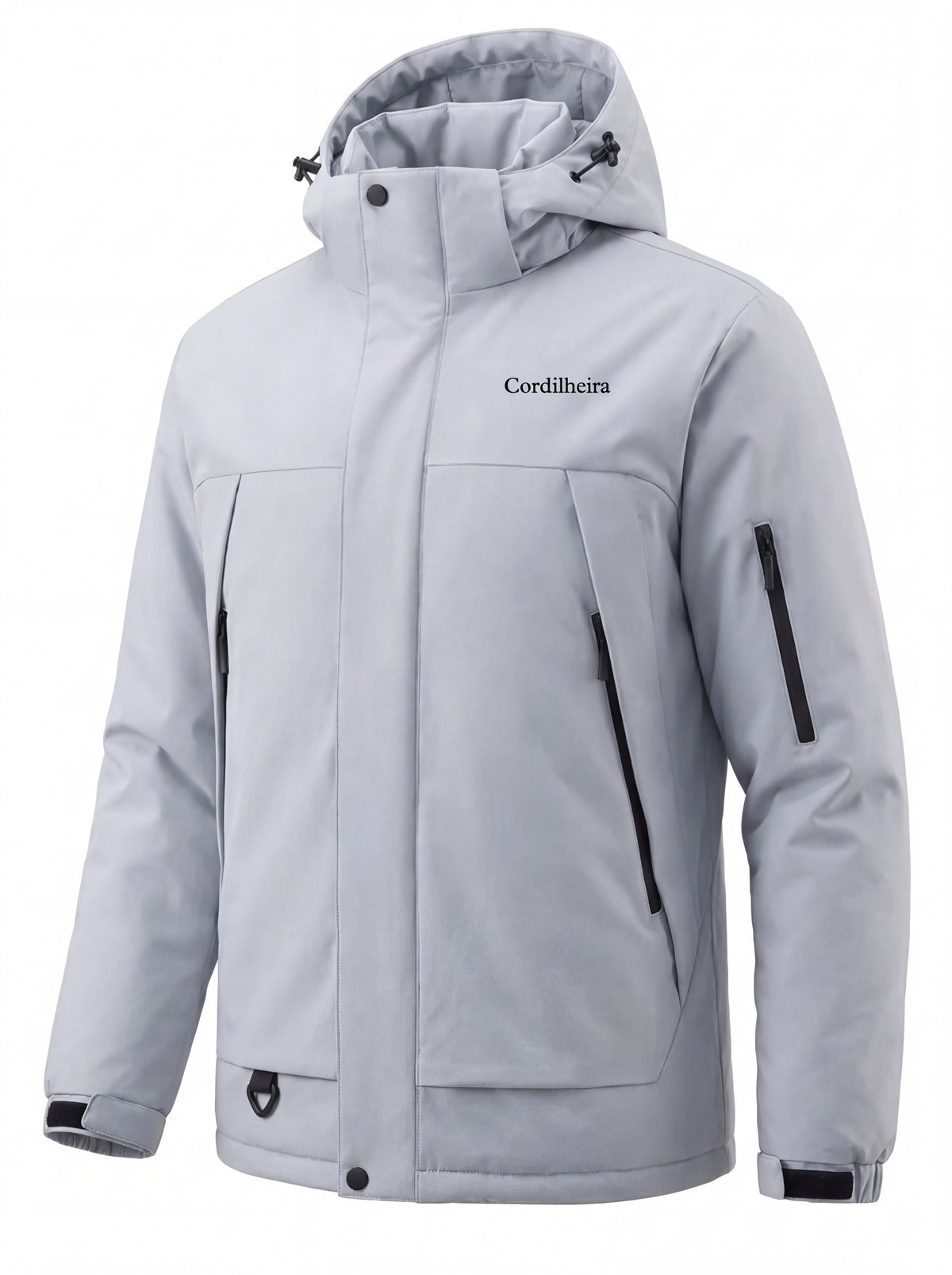 Jaqueta Anorak Puffer Cordilheira Elevate Masculina em pose que destaca logo e modelagem, Roupa da Marca Cordilheira com Boa qualidade, resistência e acabamento Confiável.