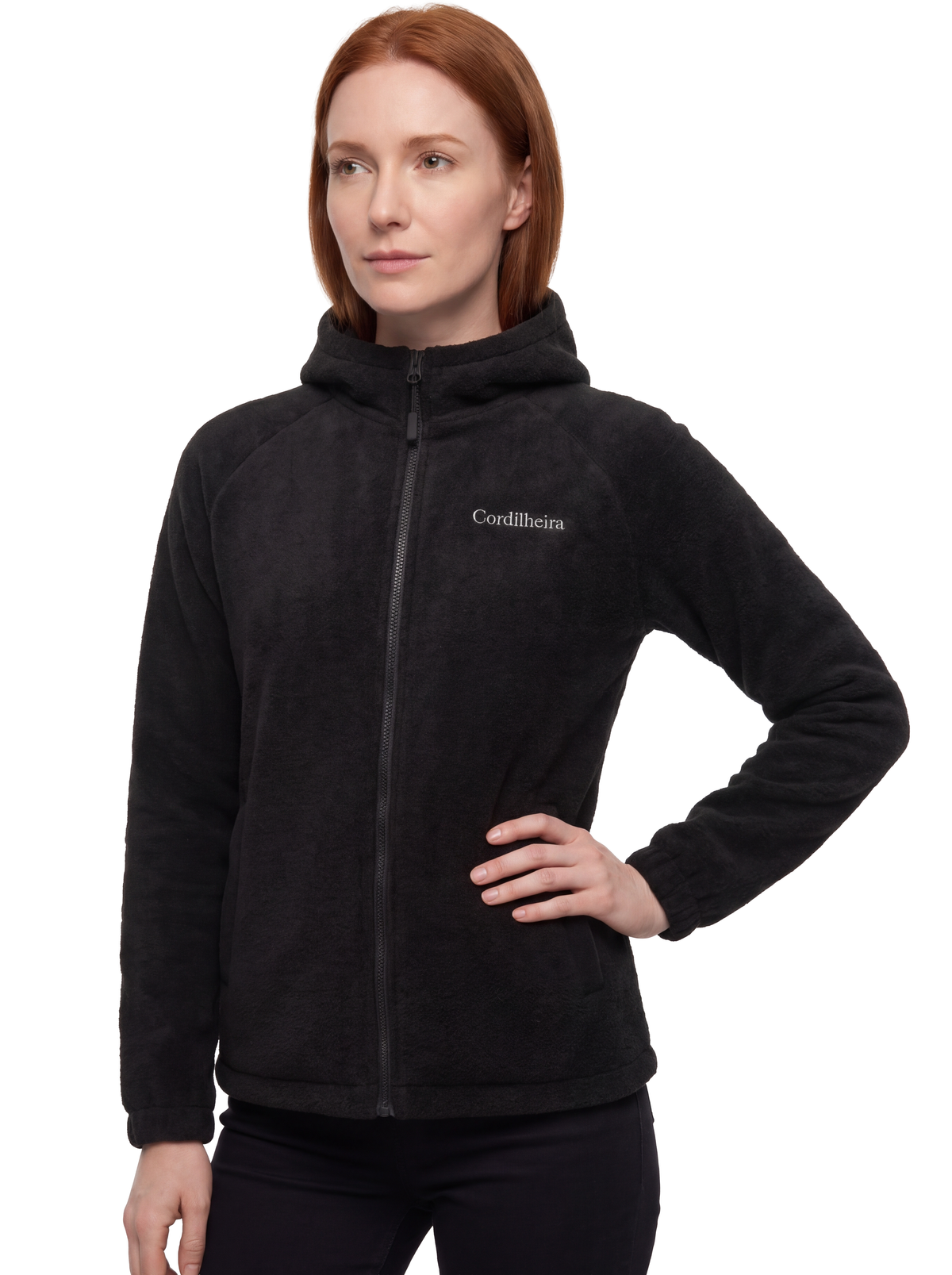 Capa da Jaqueta Cordilheira Fleece Hooded Feminina, Roupa da Marca Cordilheira com Boa qualidade, resistência e conforto Confiável para trekking, viagens e atividades outdoor.