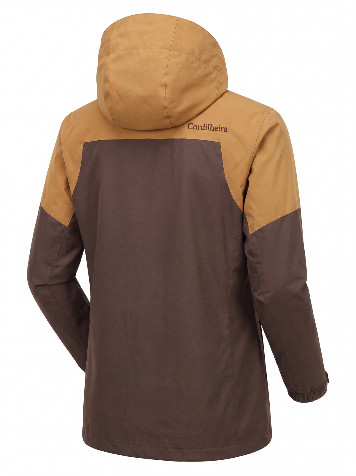 Vista traseira com logotipo da Jaqueta 3 em 1 Cordilheira Alpine Feminina, Roupa da Marca Cordilheira com Boa resistência e proteção impermeável Confiável para esportes outdoor.