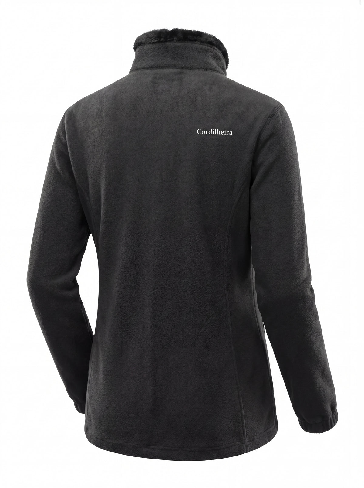 Vista traseira da Jaqueta 3 em 1 Cordilheira Alpine Feminina, Roupa da Marca Cordilheira com Boa resistência, acabamento e proteção impermeável Confiável para atividades na neve.