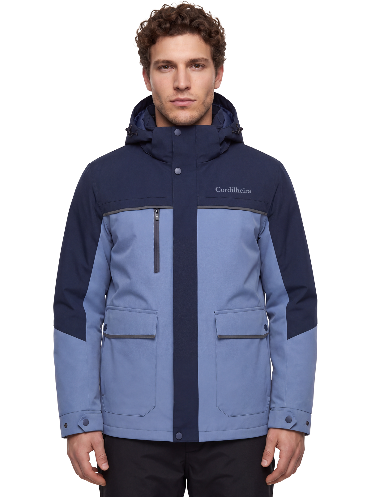 Capa da Jaqueta Puffer 3 em 1 Cordilheira Hybrid Masculina, Roupa da Marca Cordilheira com Boa qualidade, impermeabilidade e proteção Confiável para neve e esportes de inverno.