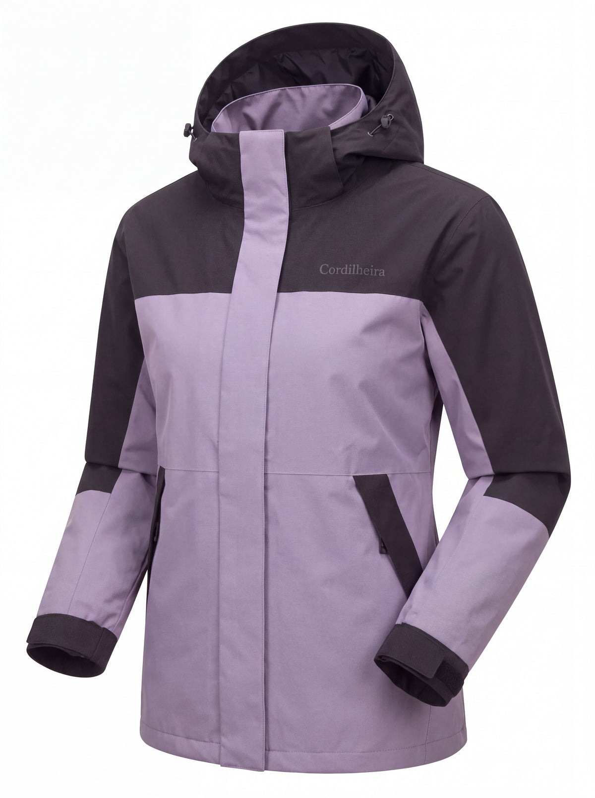 Jaqueta 3 em 1 Cordilheira Skiway Feminina em pose de produto, Roupa da Marca Cordilheira com Boa qualidade, resistência e proteção impermeável Confiável para ski, neve e esportes de inverno.