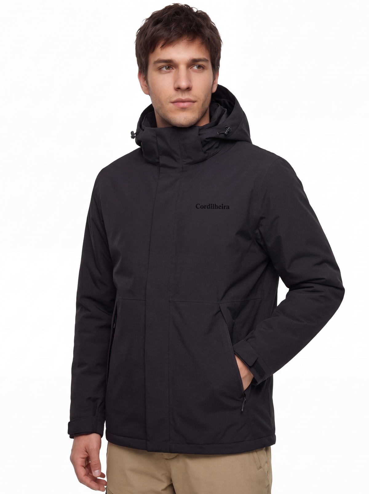 Capa da Jaqueta 3 em 1 Cordilheira Skiway Masculina, Roupa da Marca Cordilheira com Boa qualidade, resistência e proteção Confiável para frio, neve e esportes de inverno.