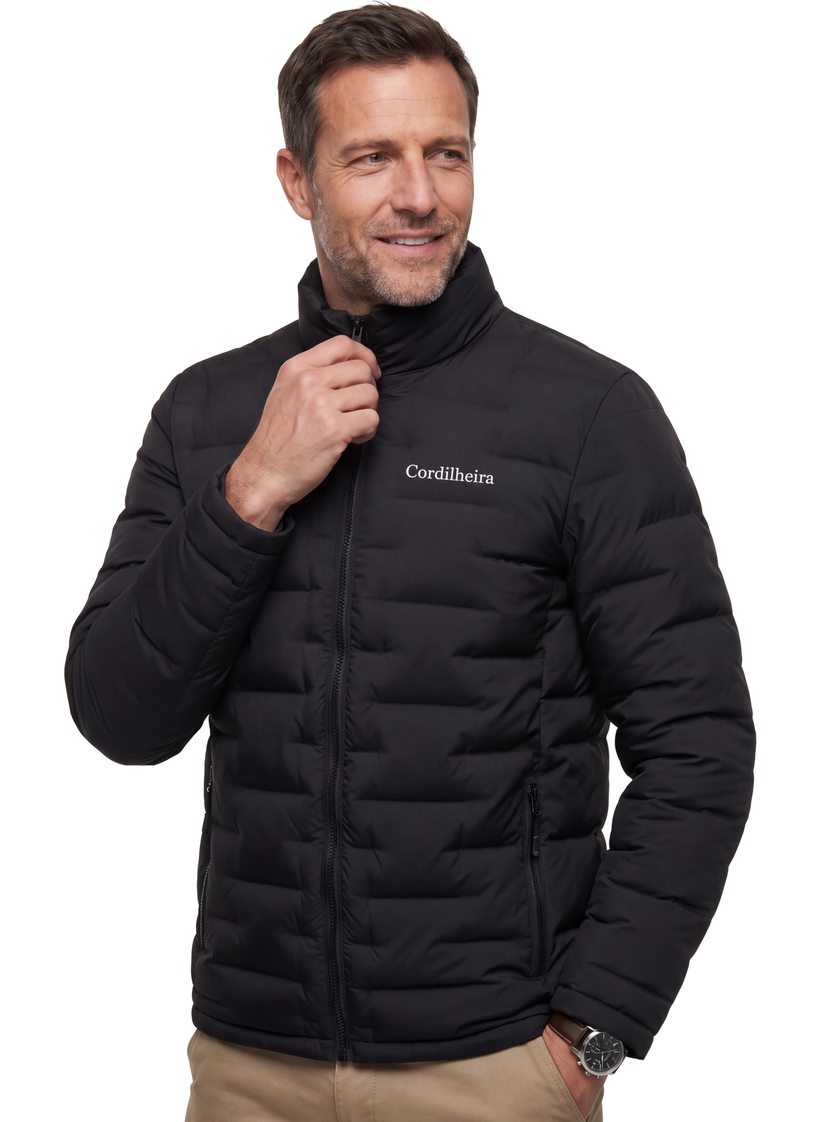 Capa da Jaqueta Puffer Cordilheira On The City Masculina, Roupa da Marca Cordilheira com Boa qualidade, resistência e proteção Confiável para o frio, viagens e uso urbano.