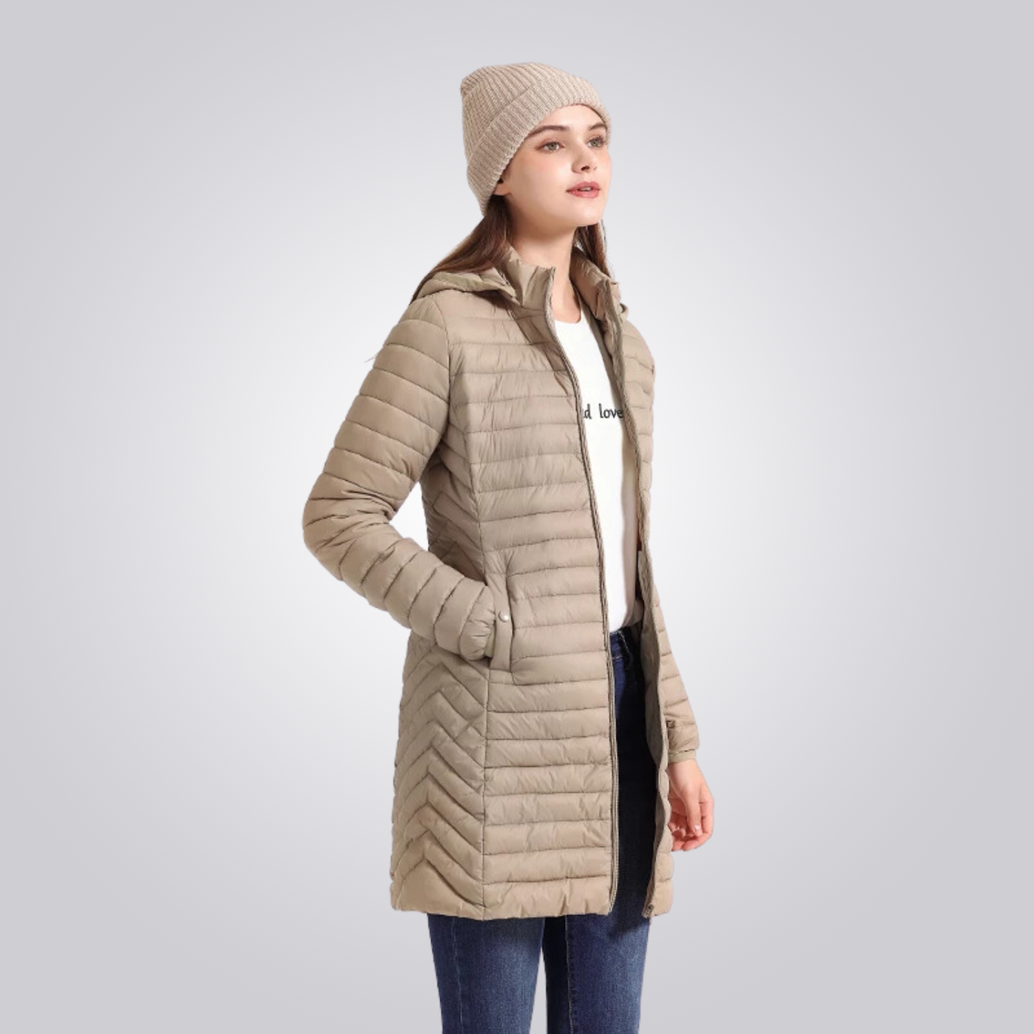 Jaqueta cordilheira long puffer feminina