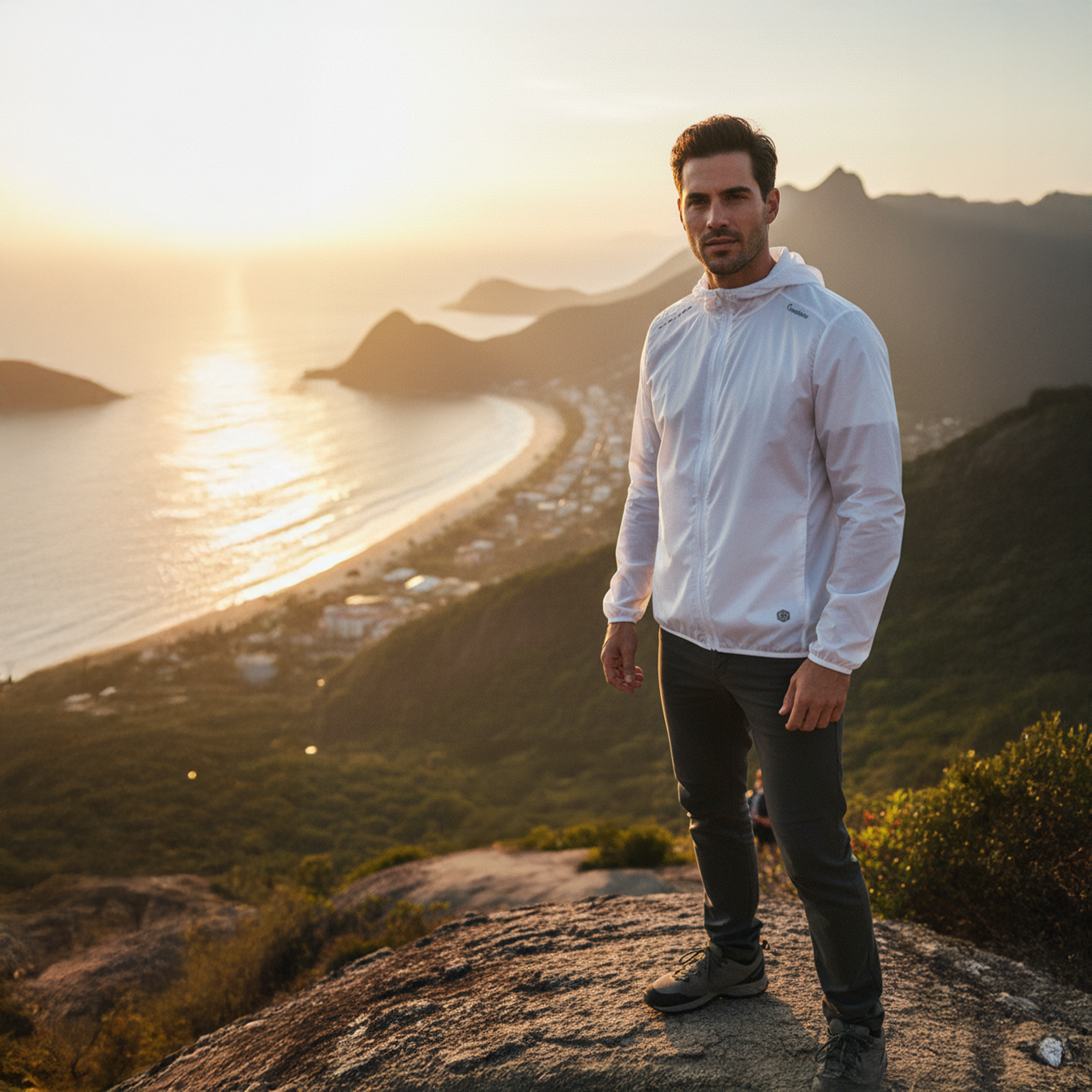 CORTA-VENTO CORDILHEIRA WHISPER IMPERMEÁVEL UV40+ MASCULINA