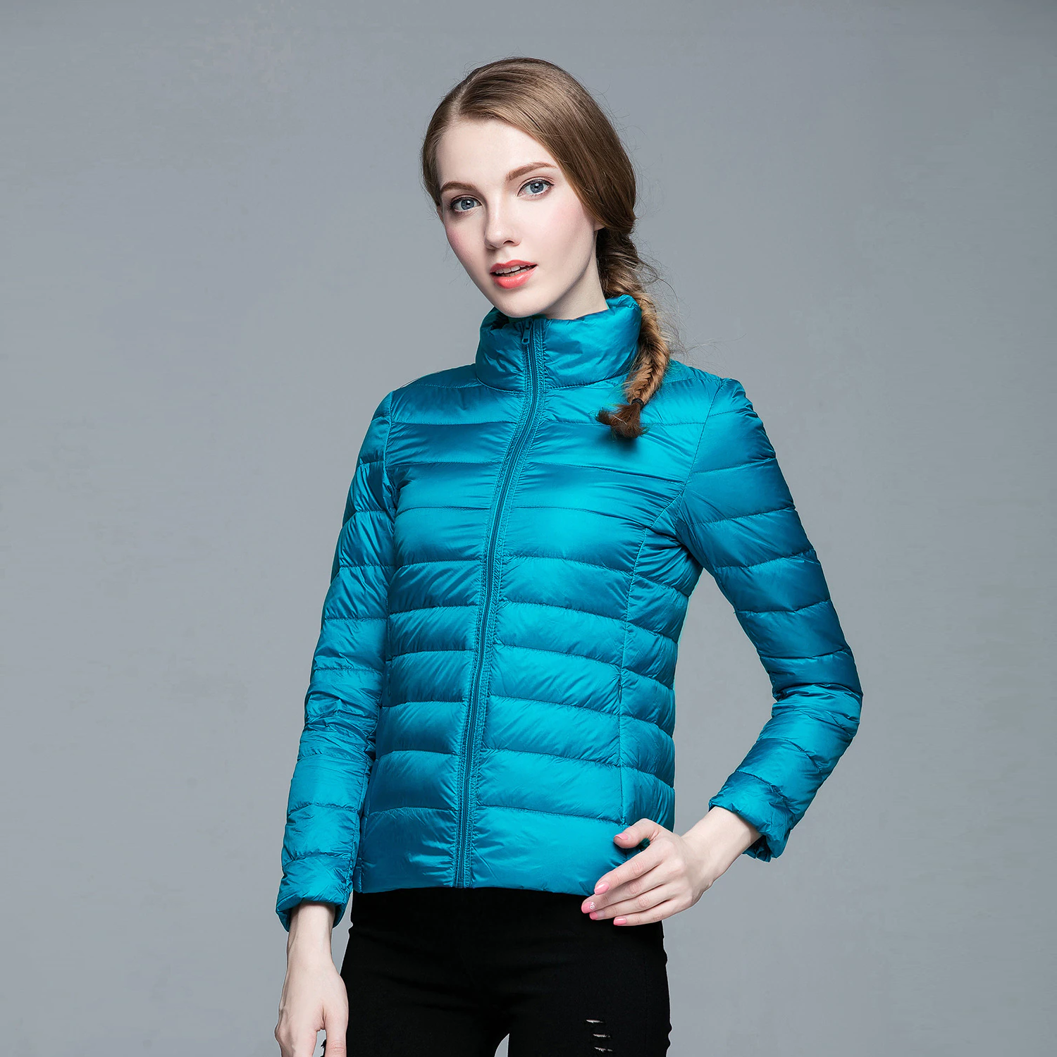 Jaqueta cordilheira ultraleve puffer feminina