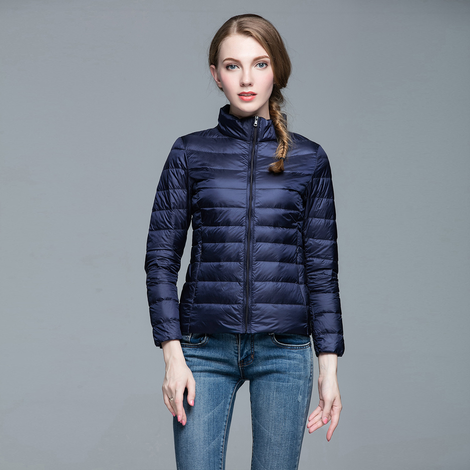 Jaqueta cordilheira ultraleve puffer feminina