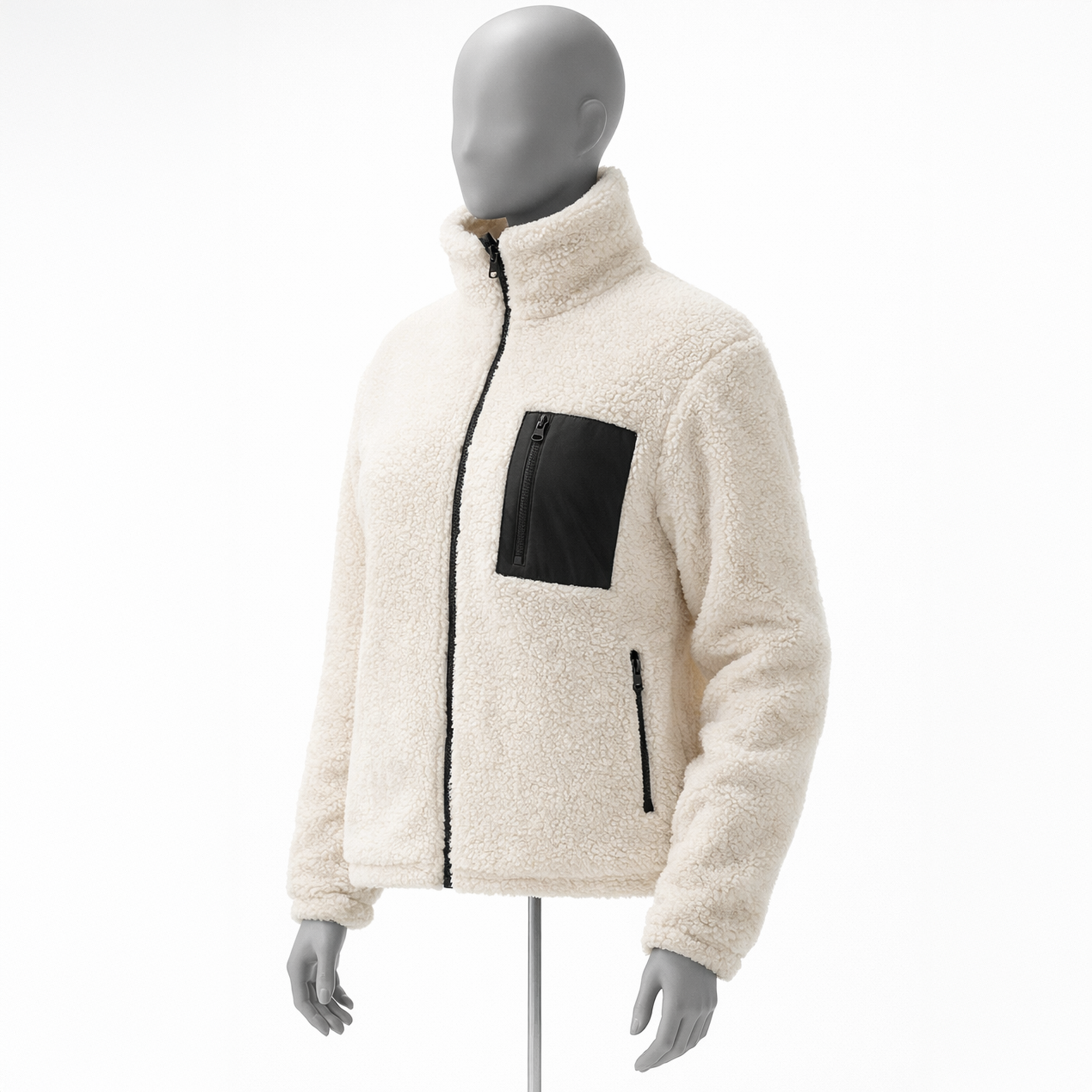 JAQUETA FLEECE PUFFER DUPLA FACE FEMININA