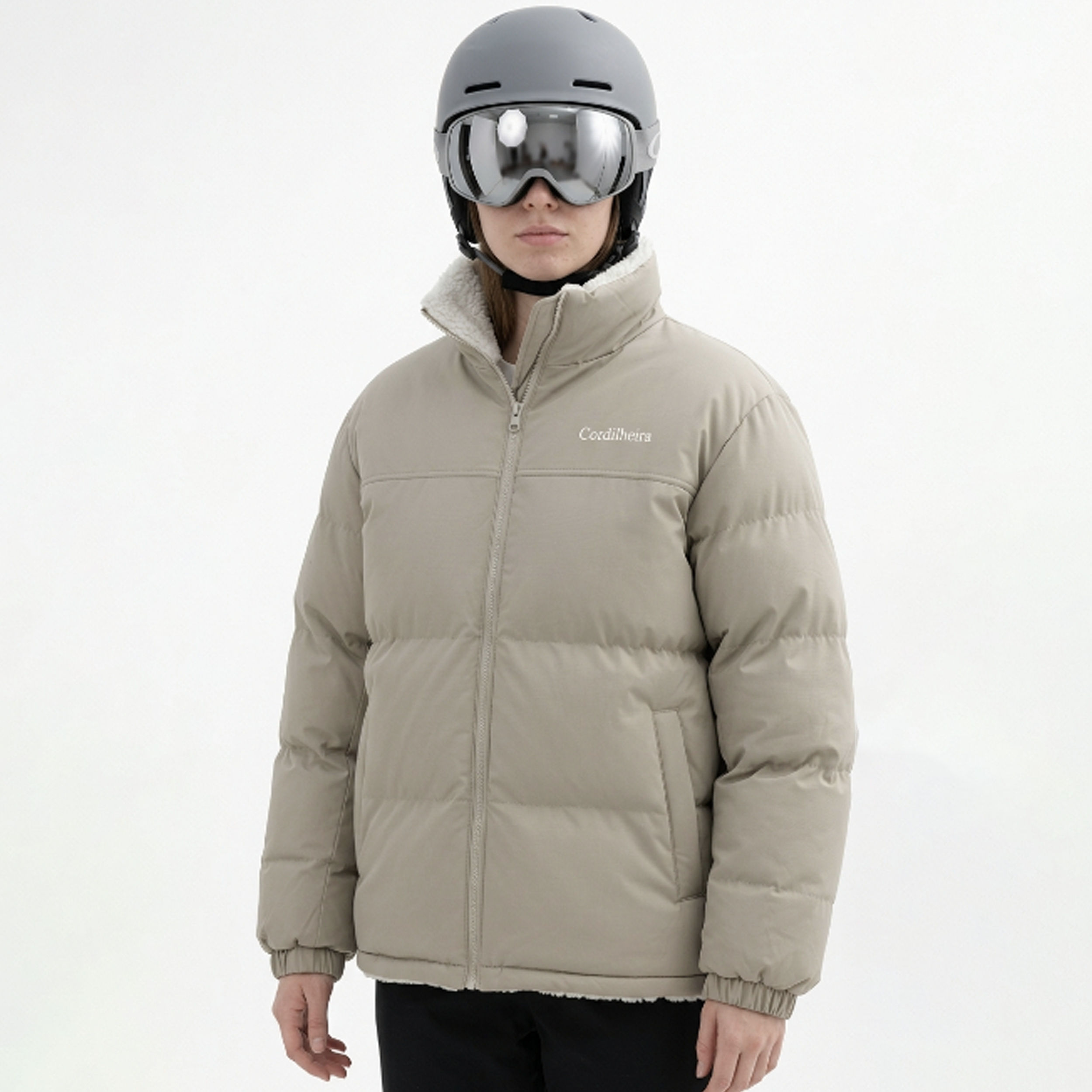 JAQUETA FLEECE PUFFER DUPLA FACE FEMININA