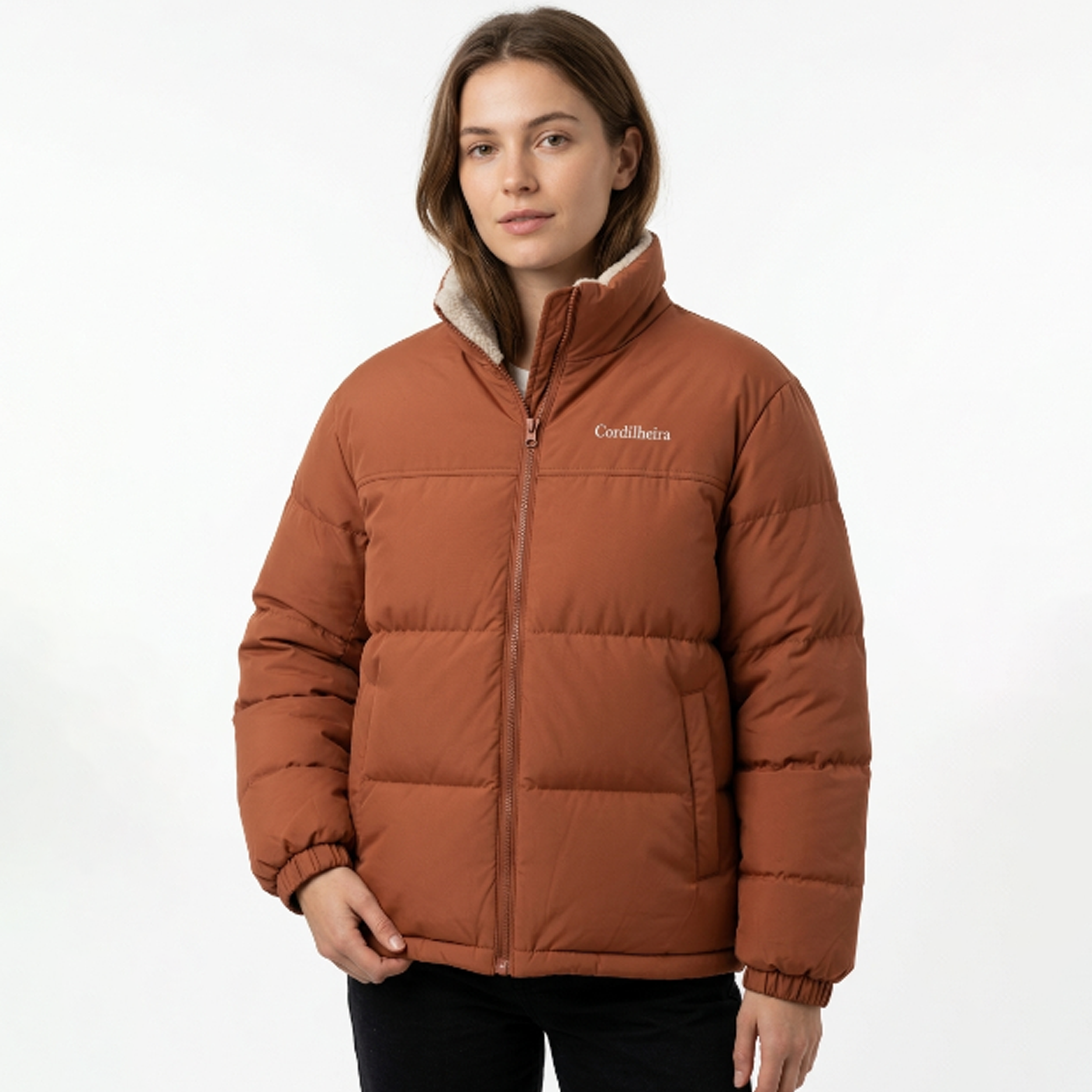 JAQUETA FLEECE PUFFER DUPLA FACE FEMININA