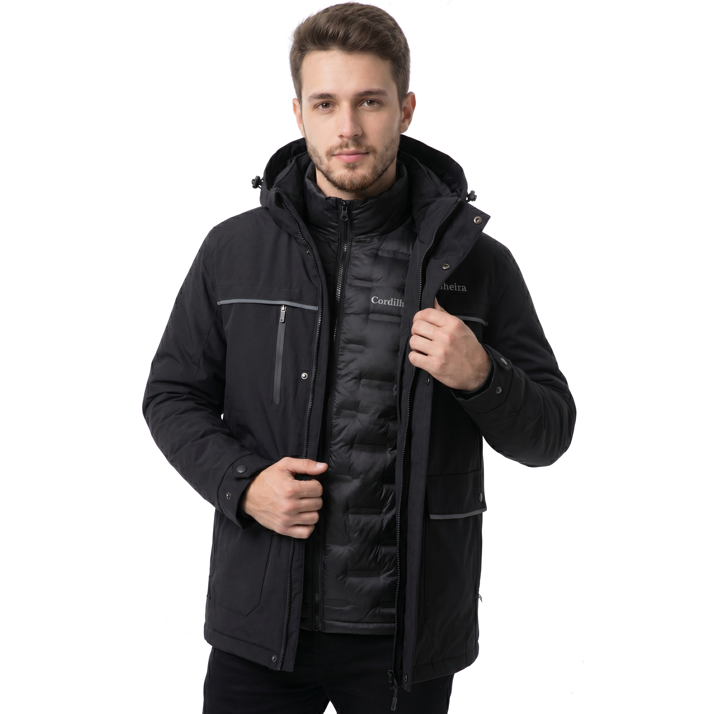JAQUETA PUFFER 3 EM 1 CORDILHEIRA HYBRID MASCULINA