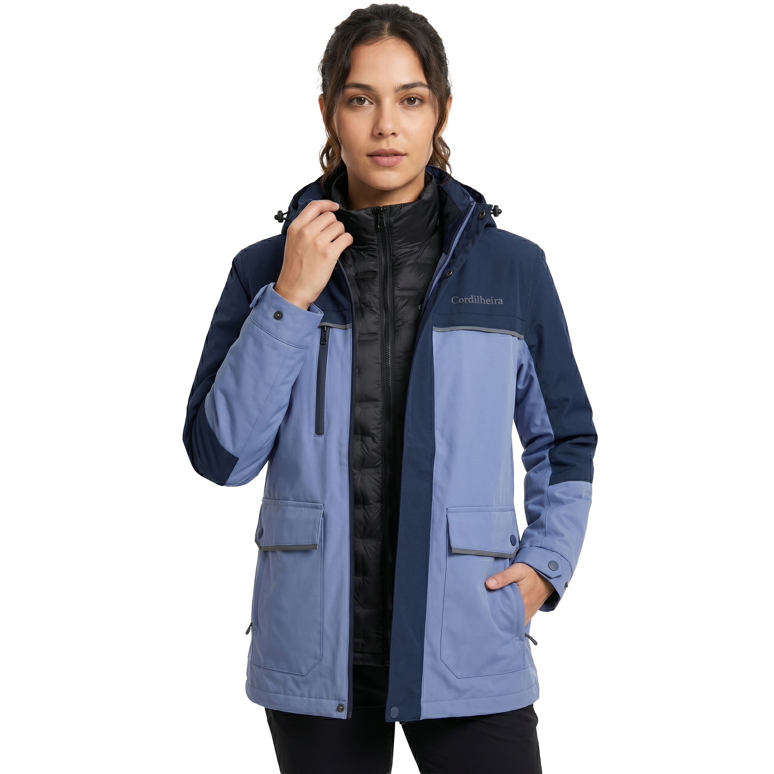 JAQUETA PUFFER 3 EM 1 CORDILHEIRA HYBRID FEMININA