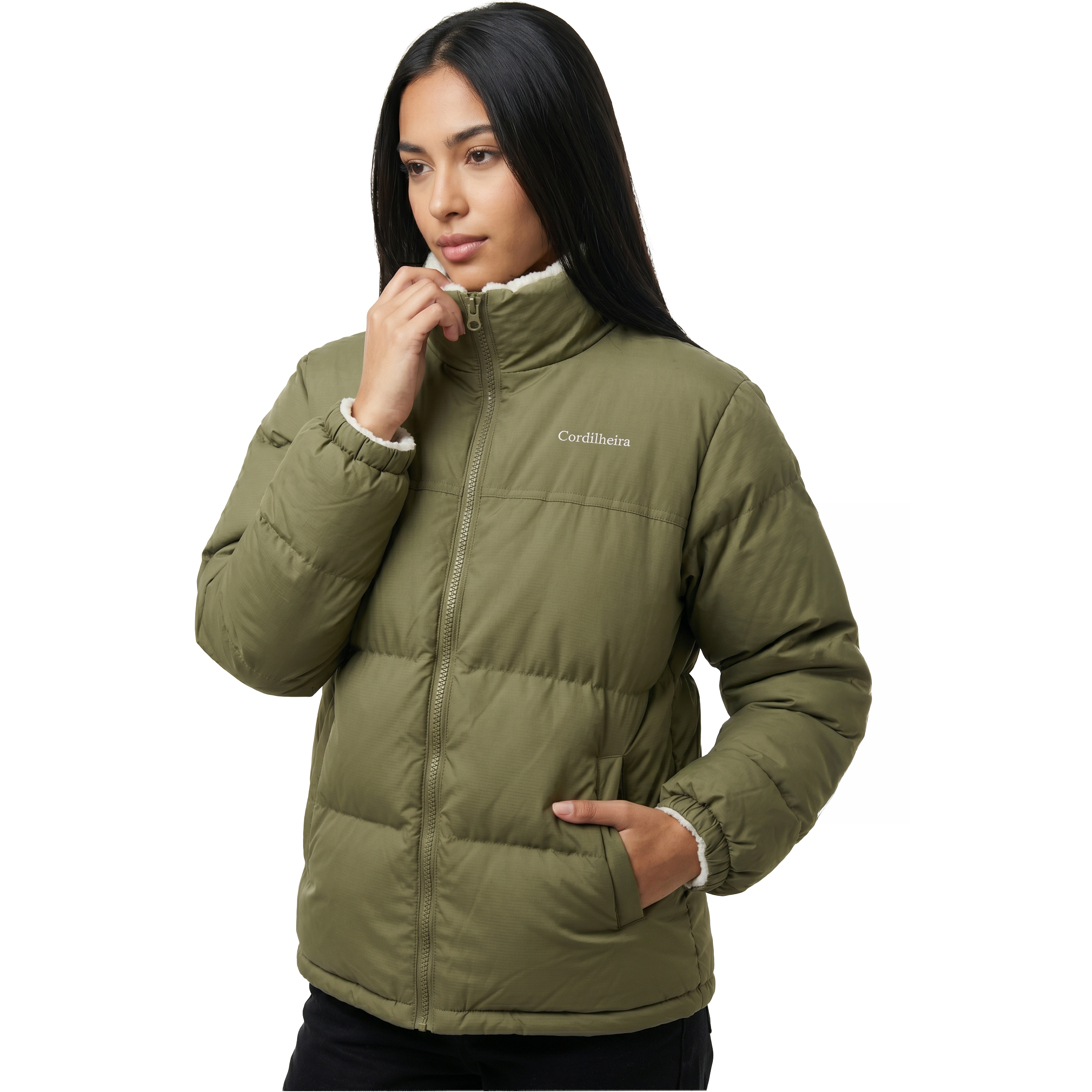 JAQUETA PUFFER FROSTLAYER DUPLA FACE FEMININA