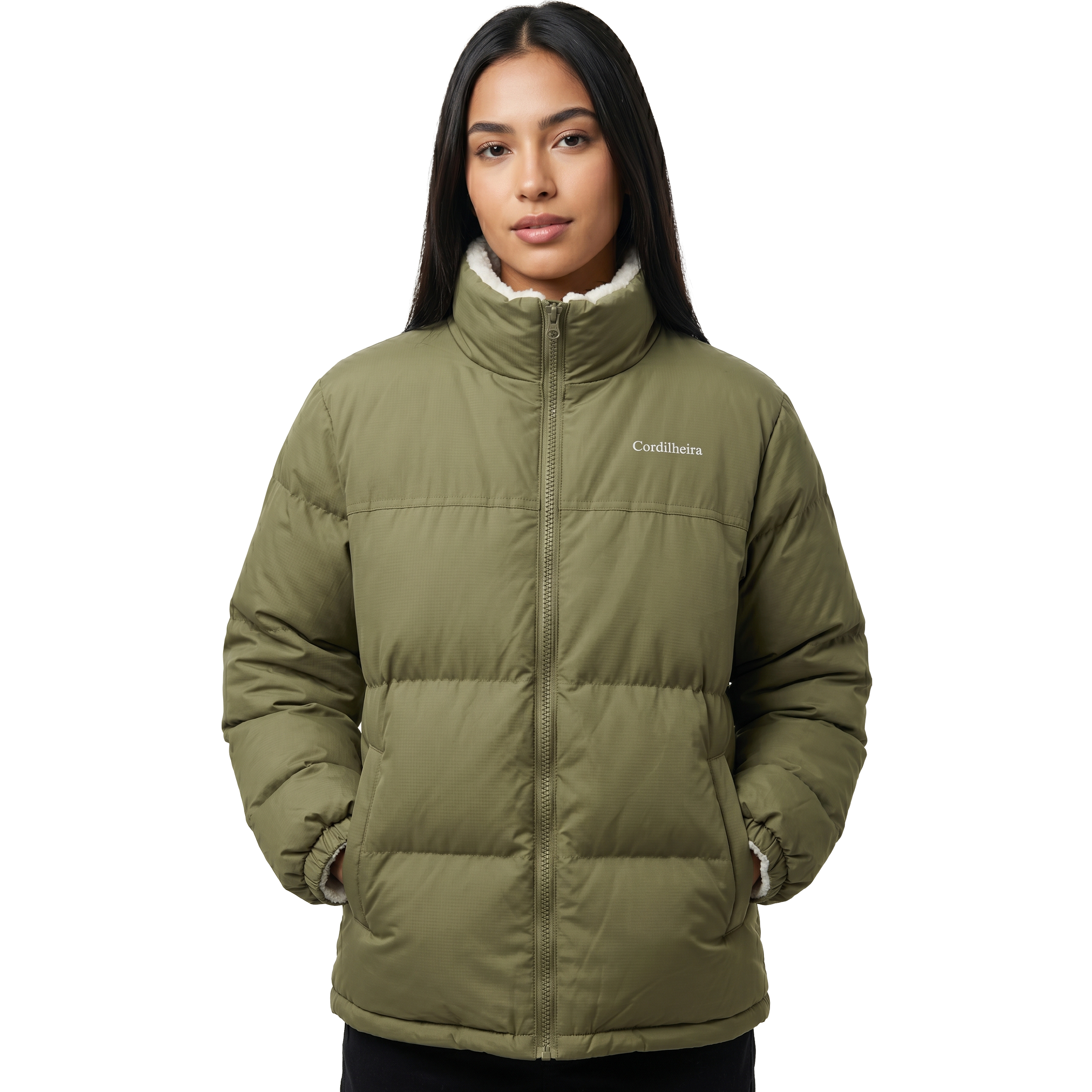 JAQUETA PUFFER FROSTLAYER DUPLA FACE FEMININA