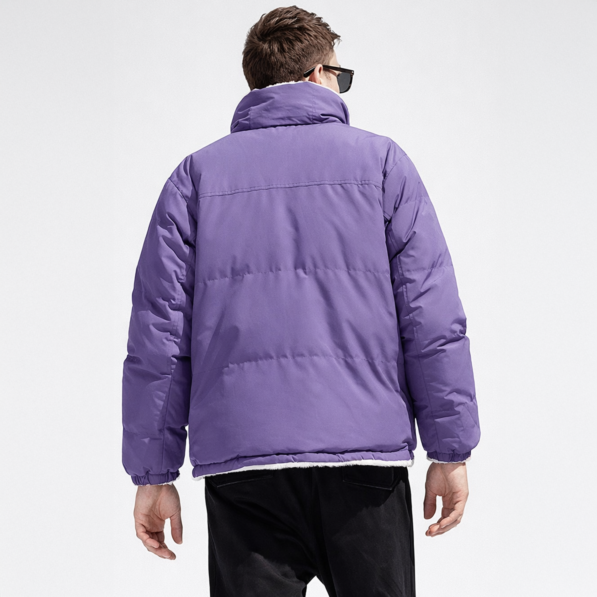 JAQUETA FLEECE PUFFER DUPLA FACE MASCULINA