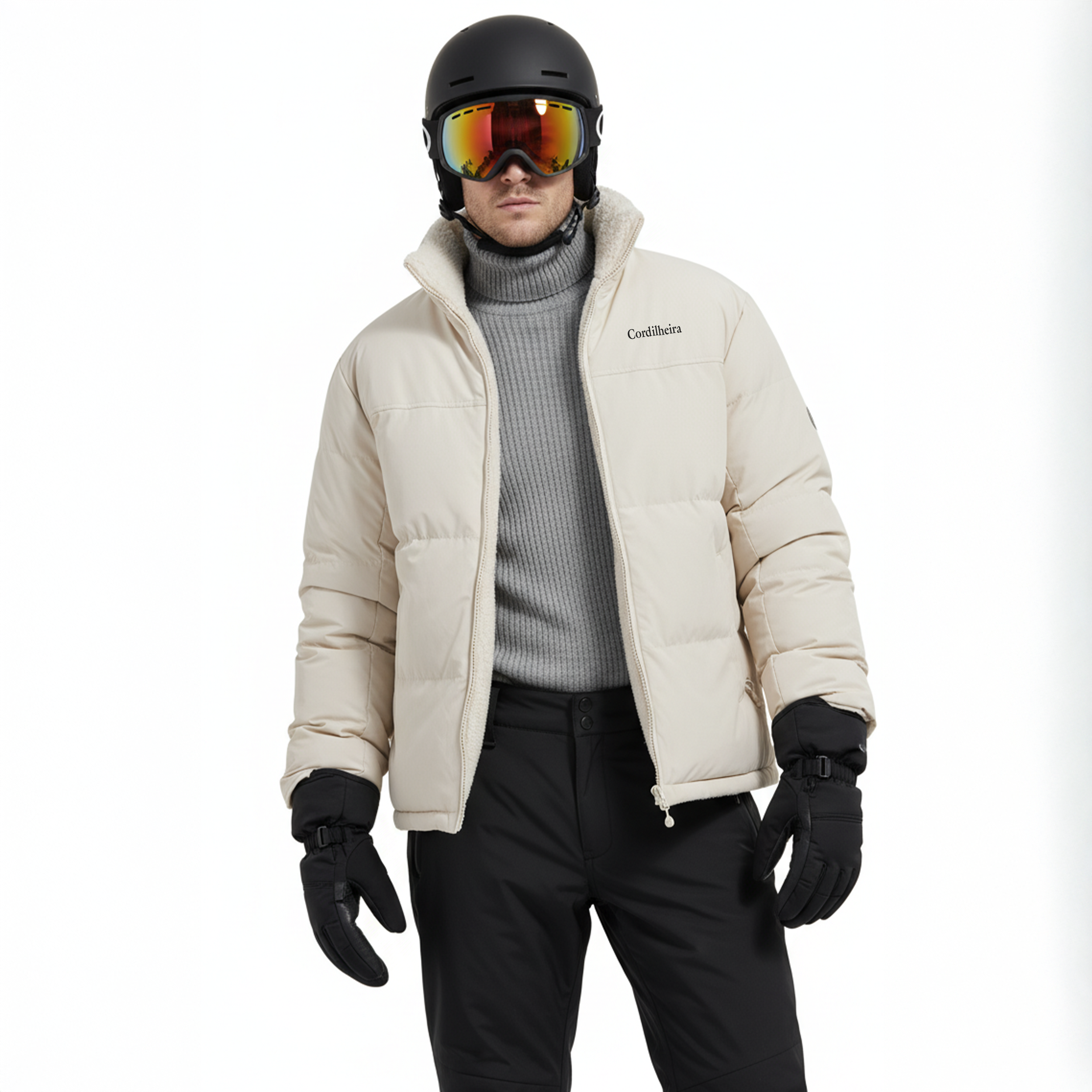 JAQUETA FLEECE PUFFER DUPLA FACE MASCULINA