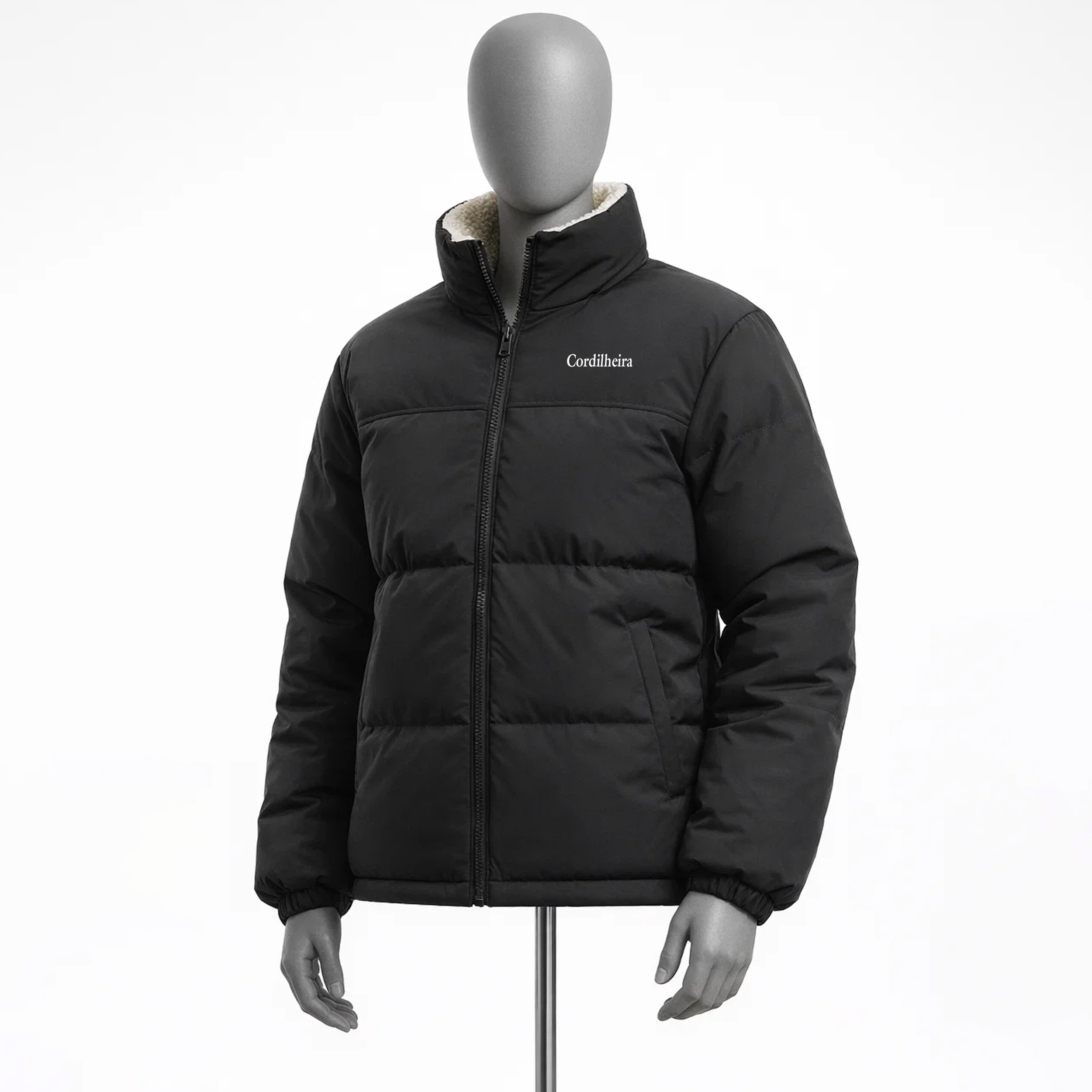 JAQUETA FLEECE PUFFER DUPLA FACE MASCULINA