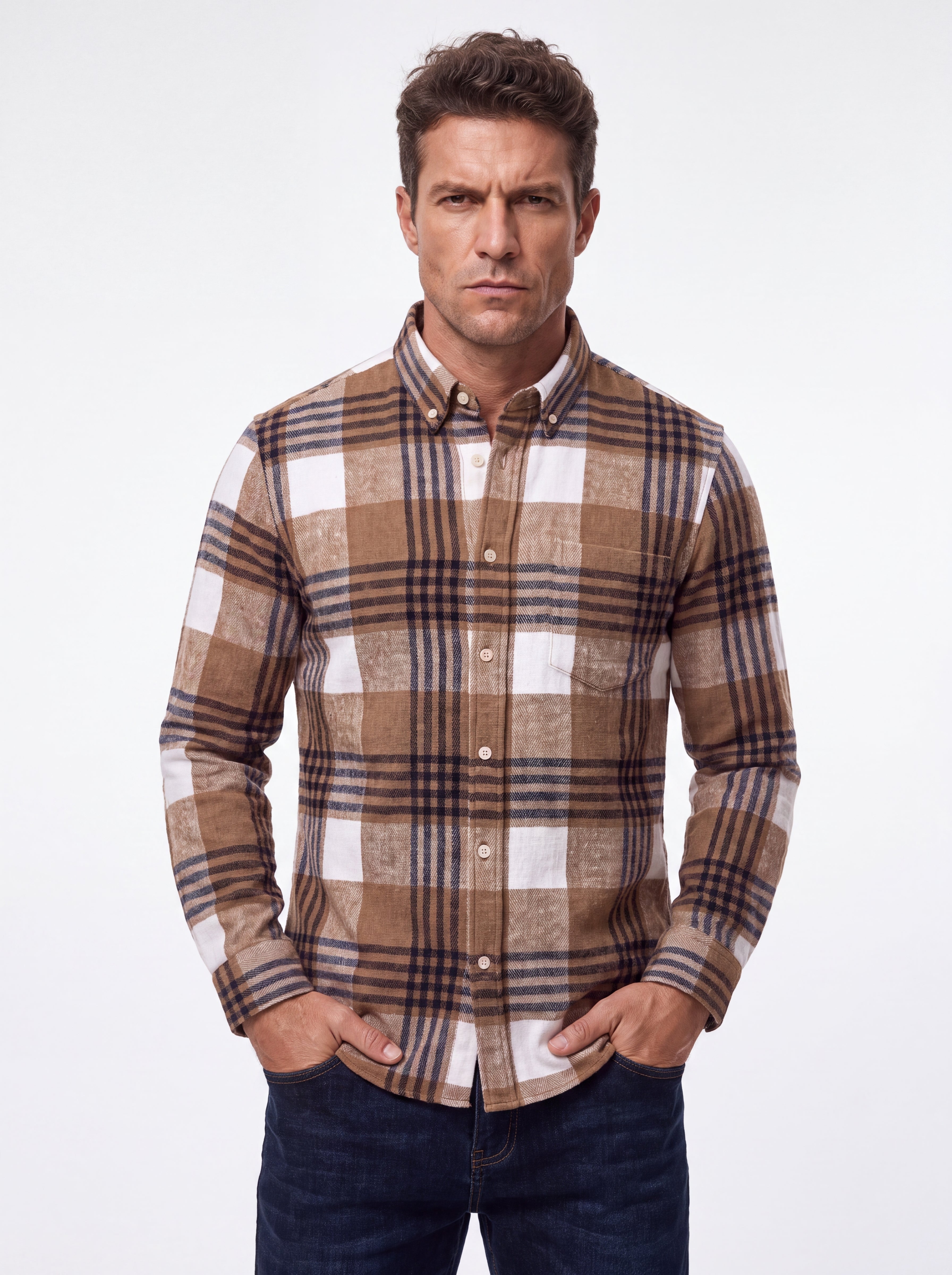 CAMISA CORDILHEIRA WOODSMAN ALGODÃO DUPLO ESCOVADO
