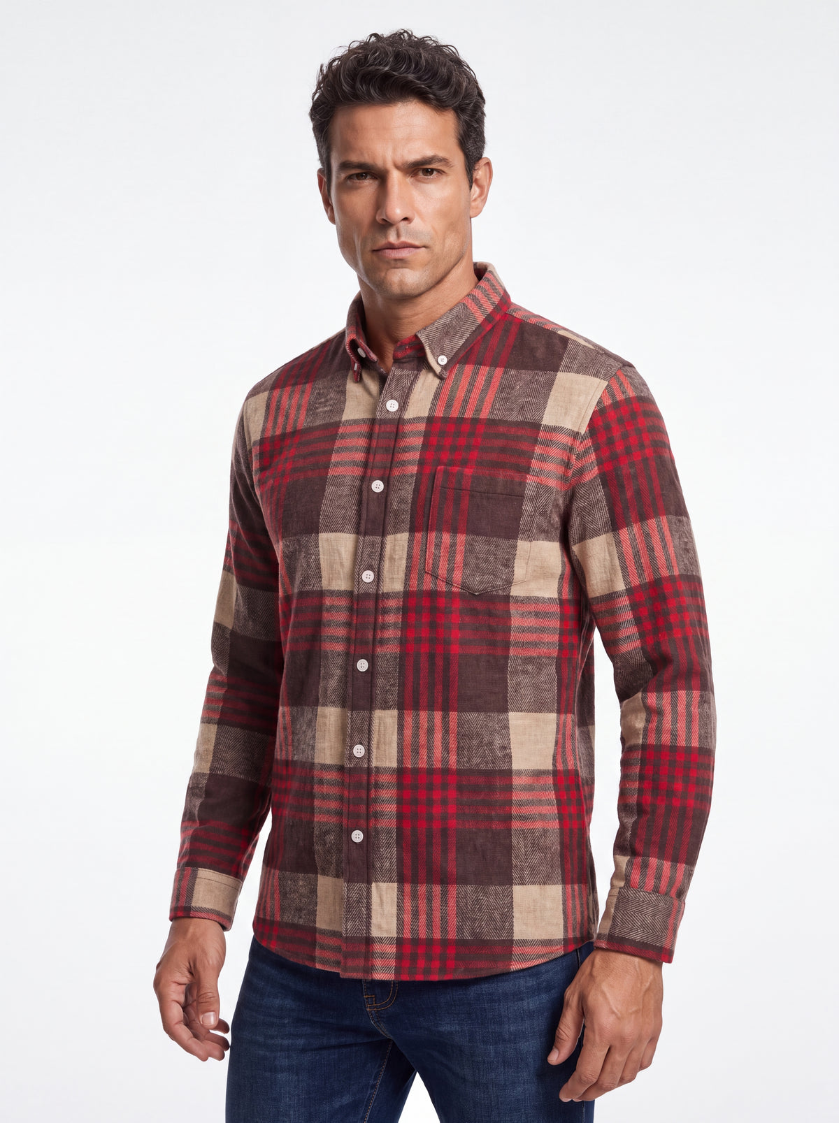 CAMISA CORDILHEIRA WOODSMAN ALGODÃO DUPLO ESCOVADO
