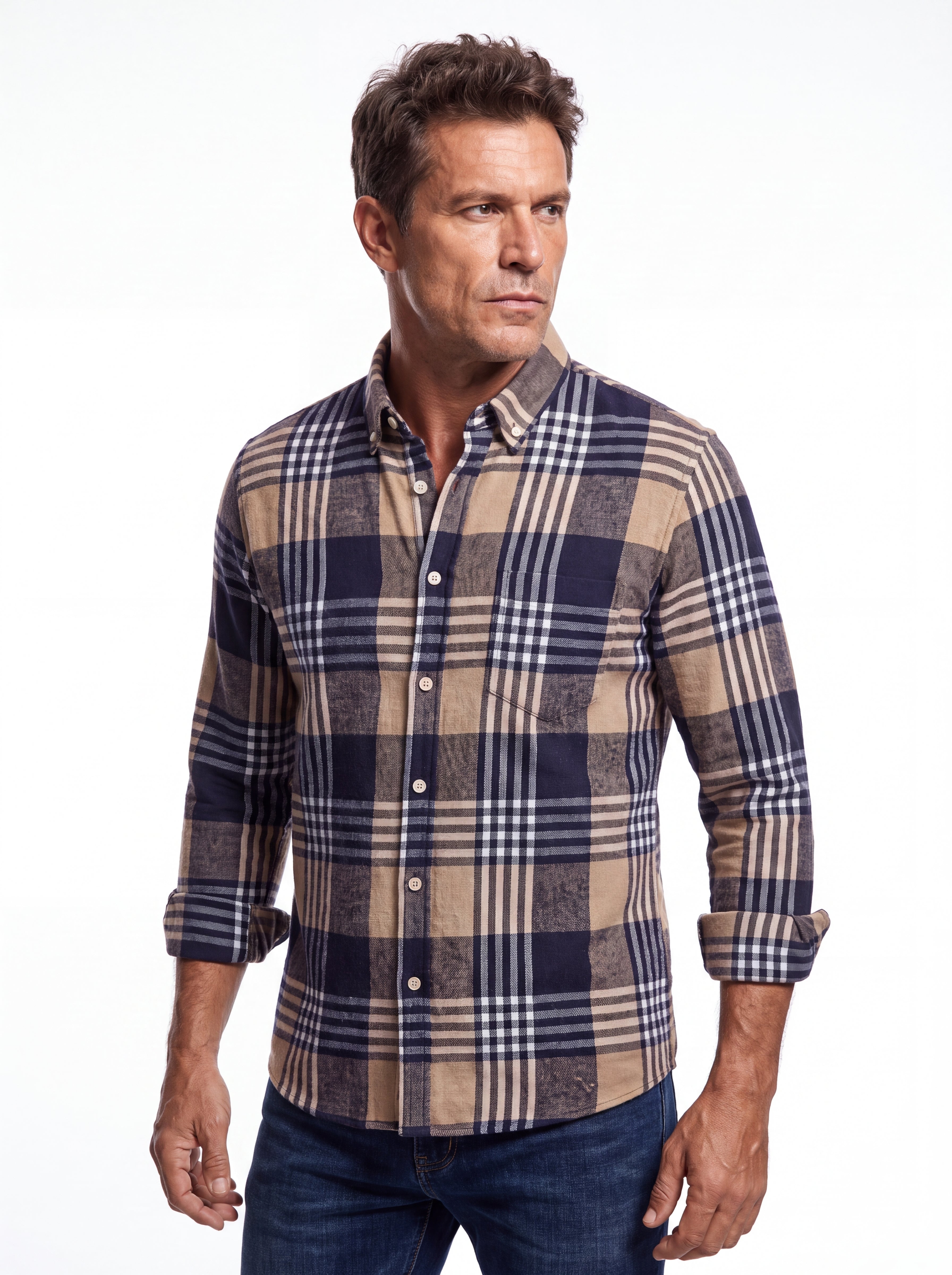 CAMISA CORDILHEIRA WOODSMAN ALGODÃO DUPLO ESCOVADO