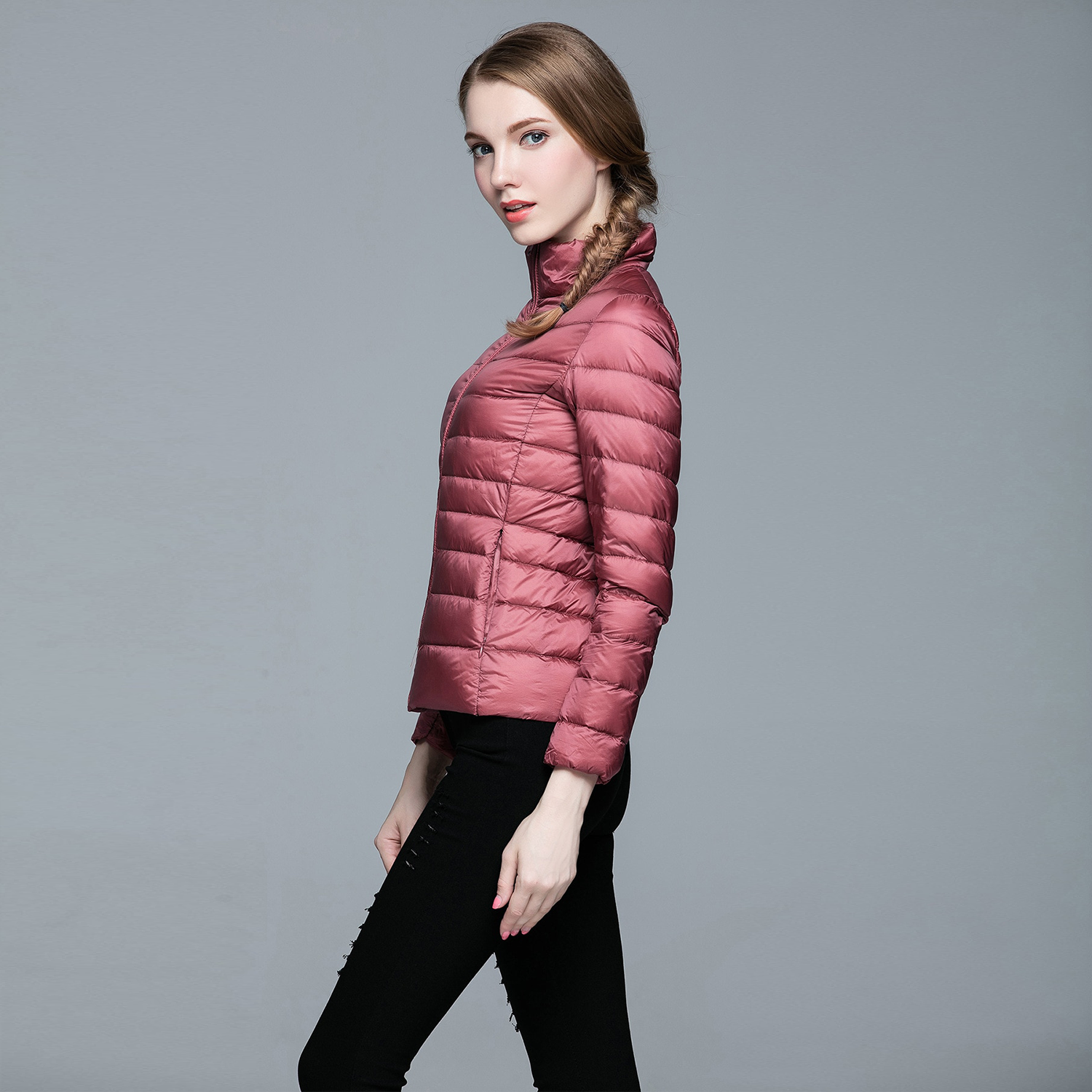 Jaqueta cordilheira ultraleve puffer feminina