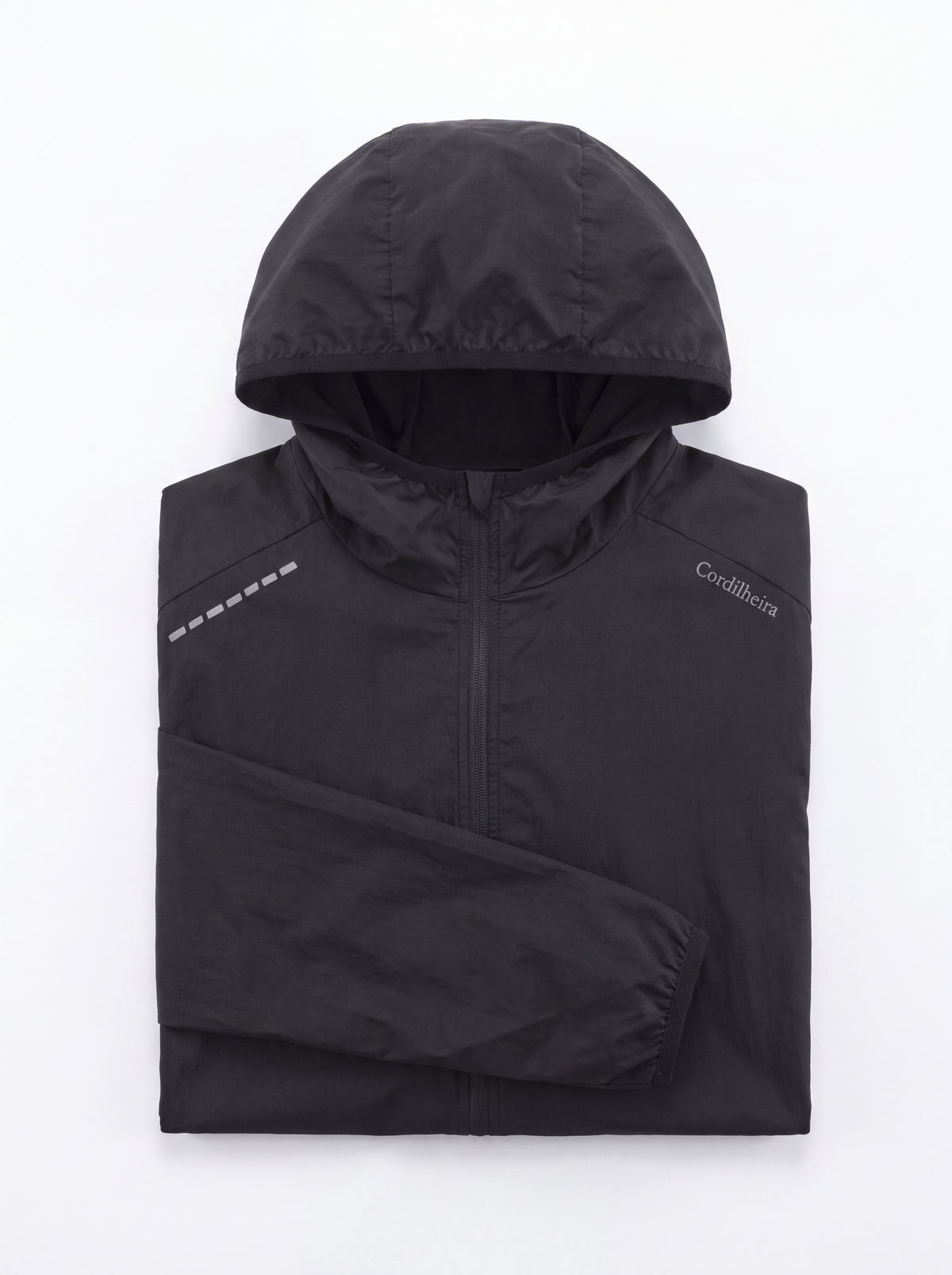 Corta-Vento Cordilheira Whisper Impermeável UV40+ dobrado, Roupa da Marca Cordilheira com Boa compactabilidade e uso Confiável para viagem.