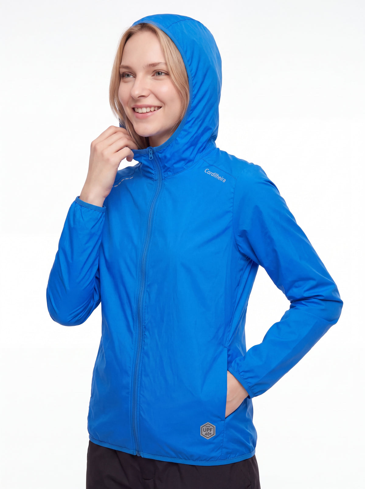 Especificações visuais do Corta-Vento Cordilheira Whisper Impermeável UV40+, Roupa da Marca Cordilheira com Boa proteção e construção Confiável.