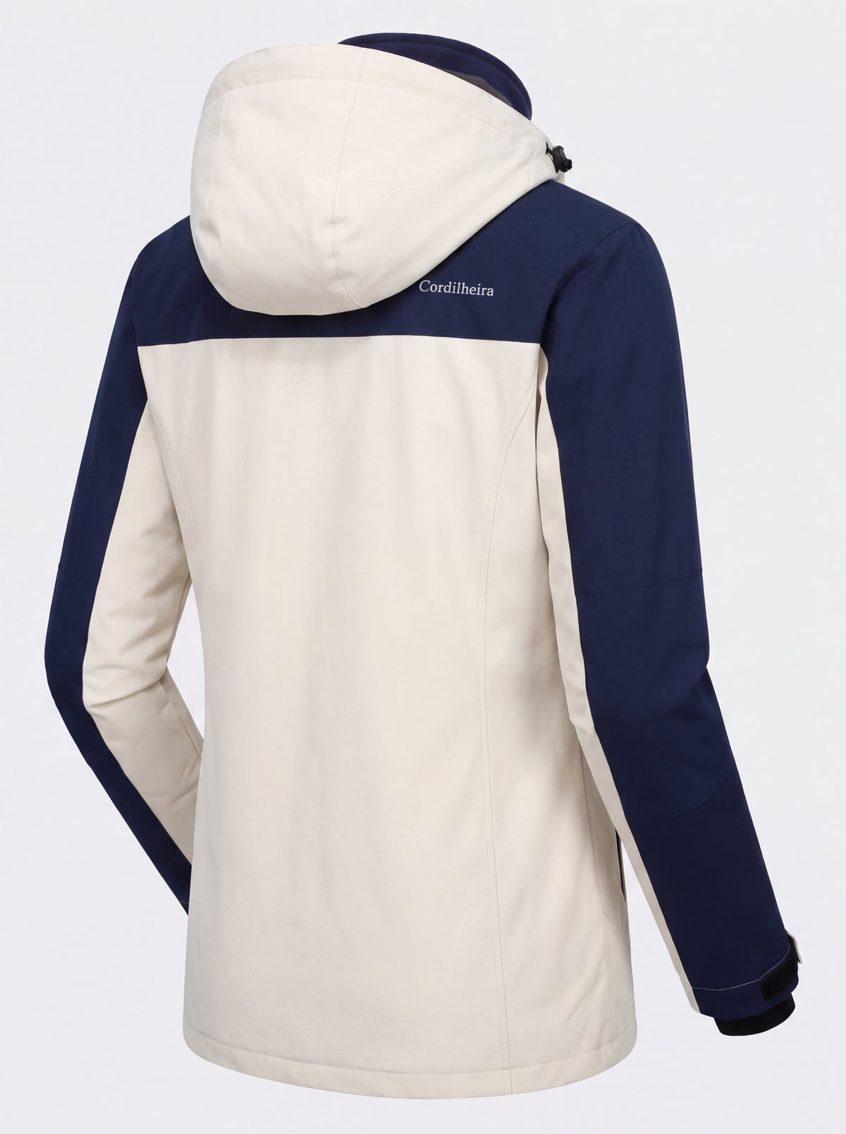 Fotografia de costas da Jaqueta 3 em 1 Cordilheira Thermal Shield em 4K, Roupa da Marca Cordilheira com Boa qualidade e acabamento Confiável.