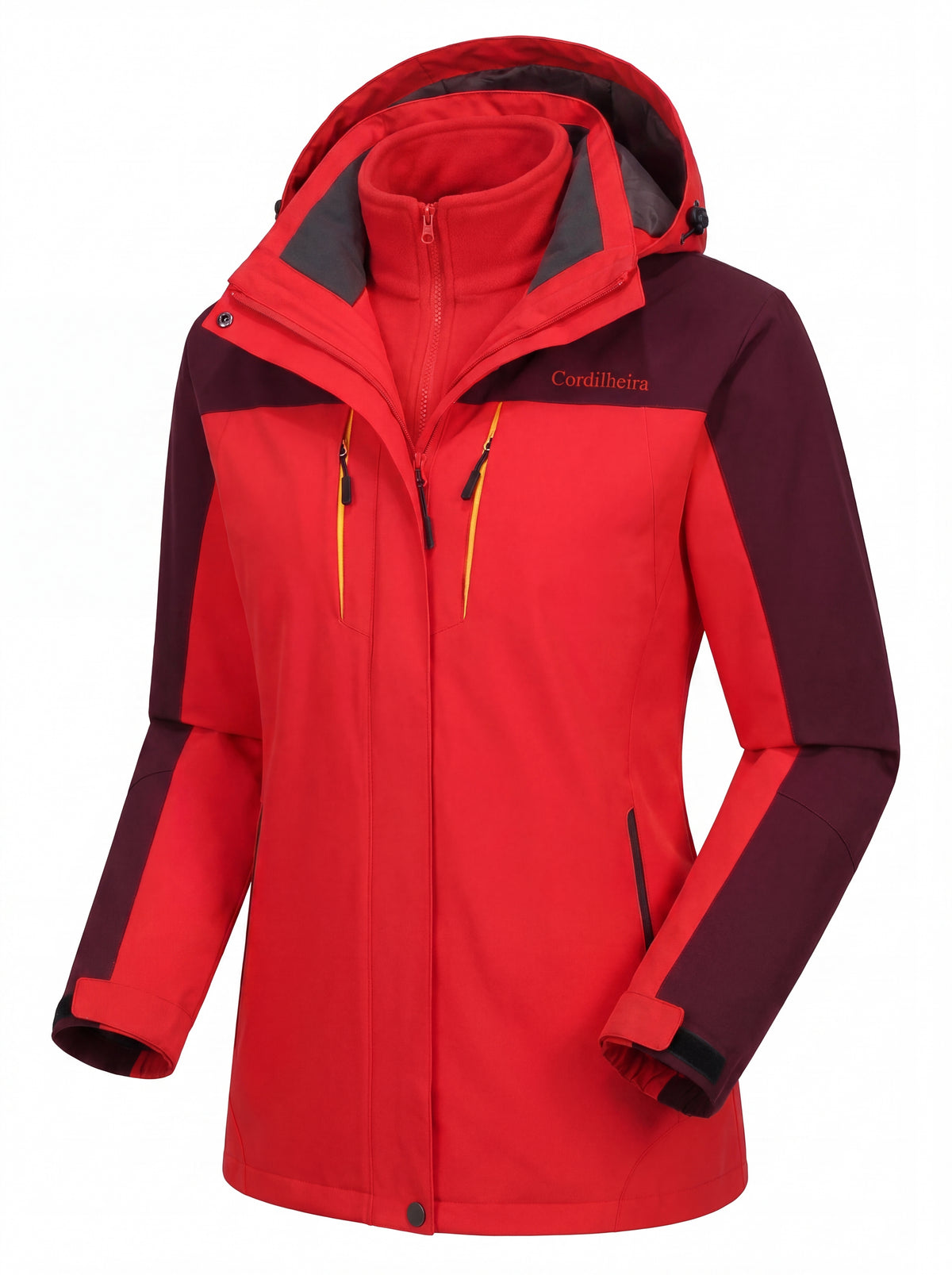 Jaqueta 3 em 1 Cordilheira Thermal Shield com modelagem atualizada feminina, Roupa da Marca Cordilheira com Boa qualidade e acabamento Confiável.