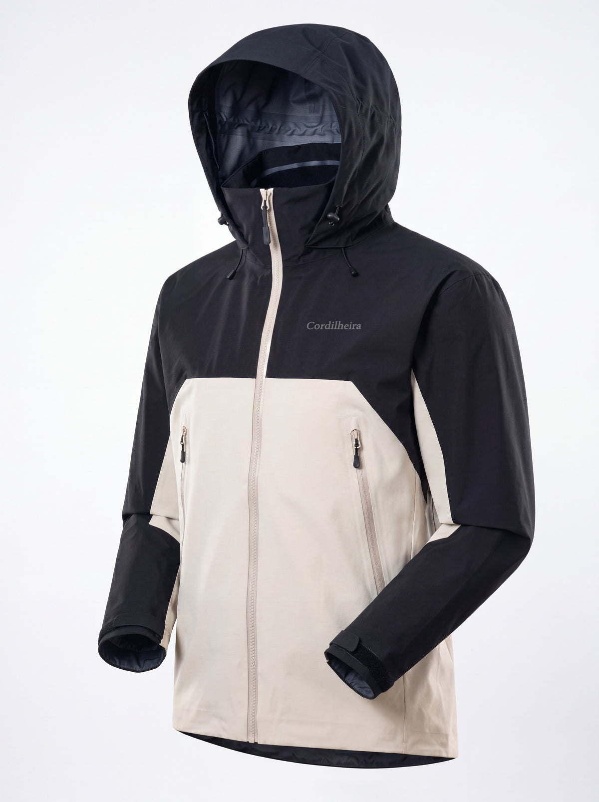 Detalhe da Jaqueta Anorak Cordilheira Heavy Storm Masculina, Roupa da Marca Cordilheira com Boa qualidade, resistência e proteção impermeável Confiável para neve, trilhas e atividades outdoor.
