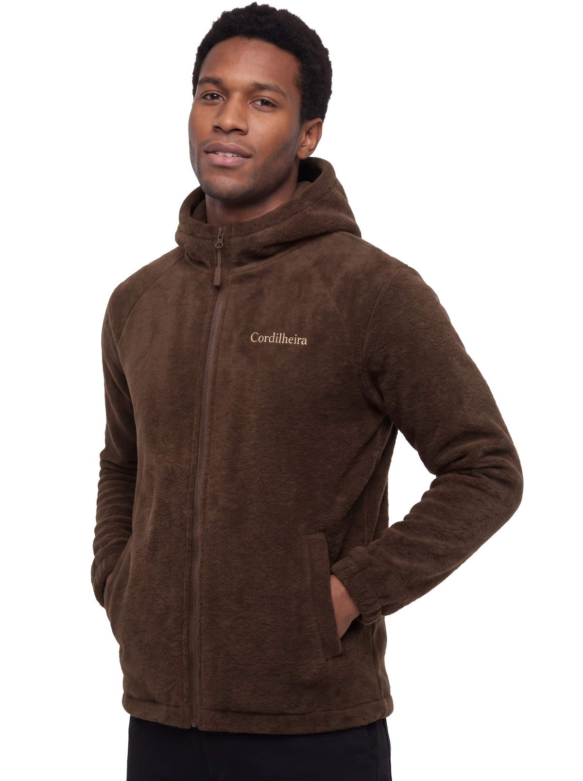 Capa da Jaqueta Cordilheira Fleece Hooded Masculina, Roupa da Marca Cordilheira com Boa qualidade, resistência e conforto Confiável para frio, trilhas e trekking.