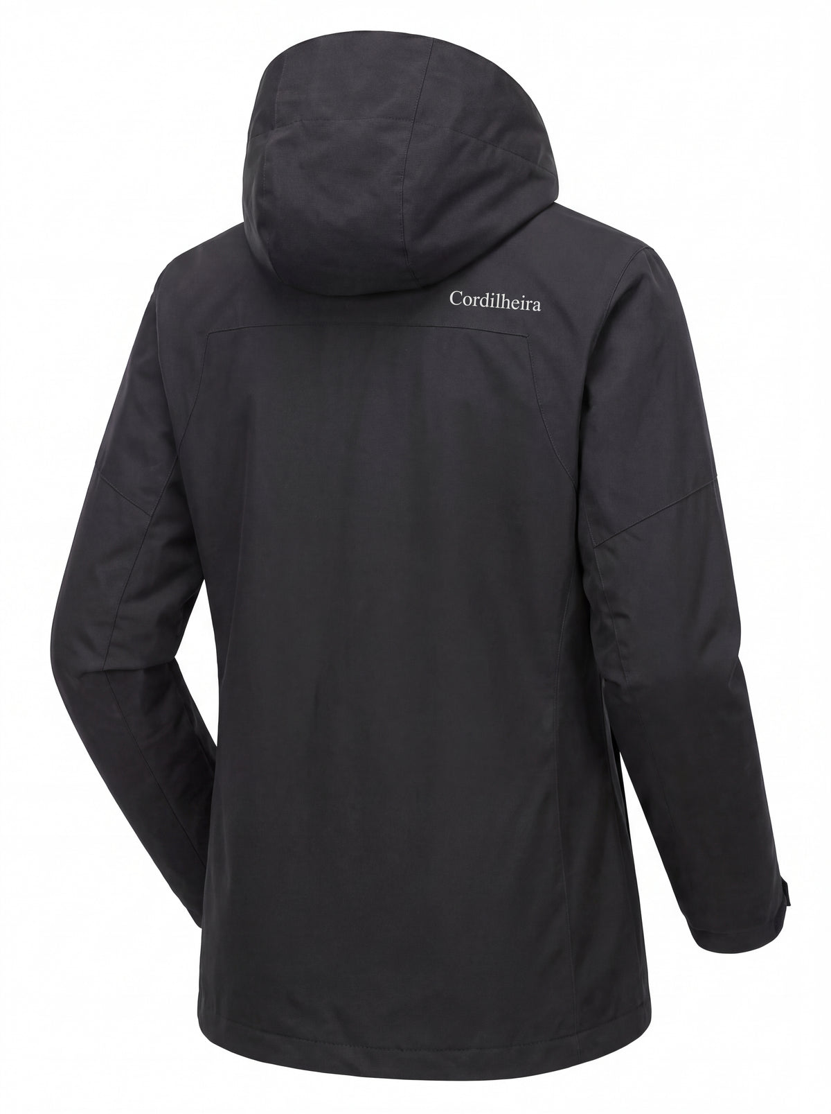 Jaqueta 3 em 1 Cordilheira Alpine Feminina em ângulo lateral, Roupa da Marca Cordilheira com Boa qualidade, acabamento e proteção Confiável para neve e esportes de inverno.