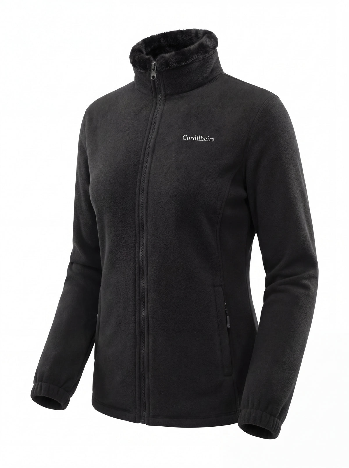 Modelo usando Jaqueta 3 em 1 Cordilheira Alpine Feminina em pose de estúdio, Roupa da Marca Cordilheira com Boa qualidade, resistência e conforto Confiável para esportes de inverno.